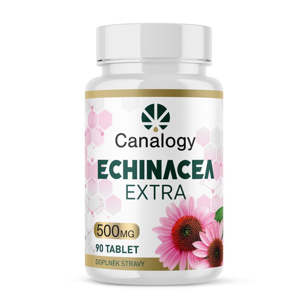 Canalogy CBD Echinacea Extra 500 mg tablet bottle, 90 count