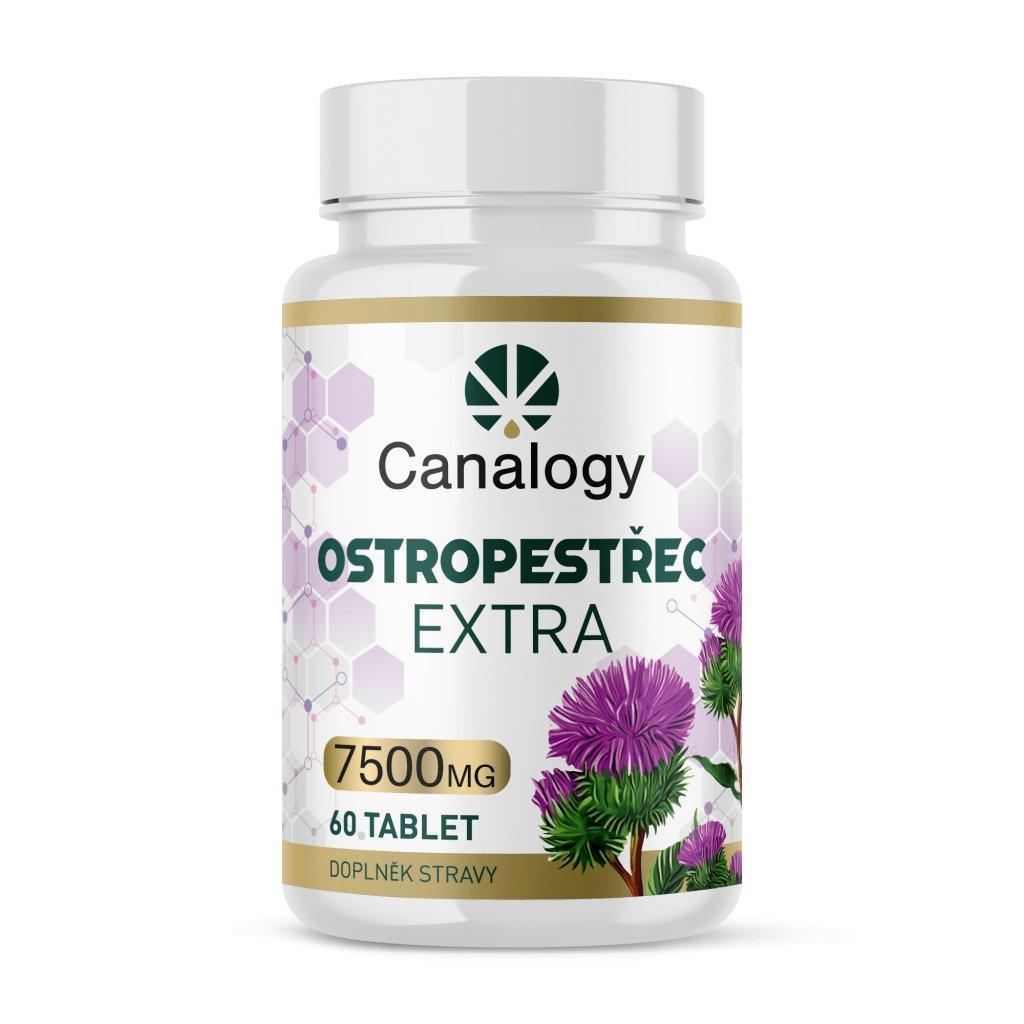 Canalogy CBD Milk Thistle Extra 7500 mg tablet bottle, 60 count