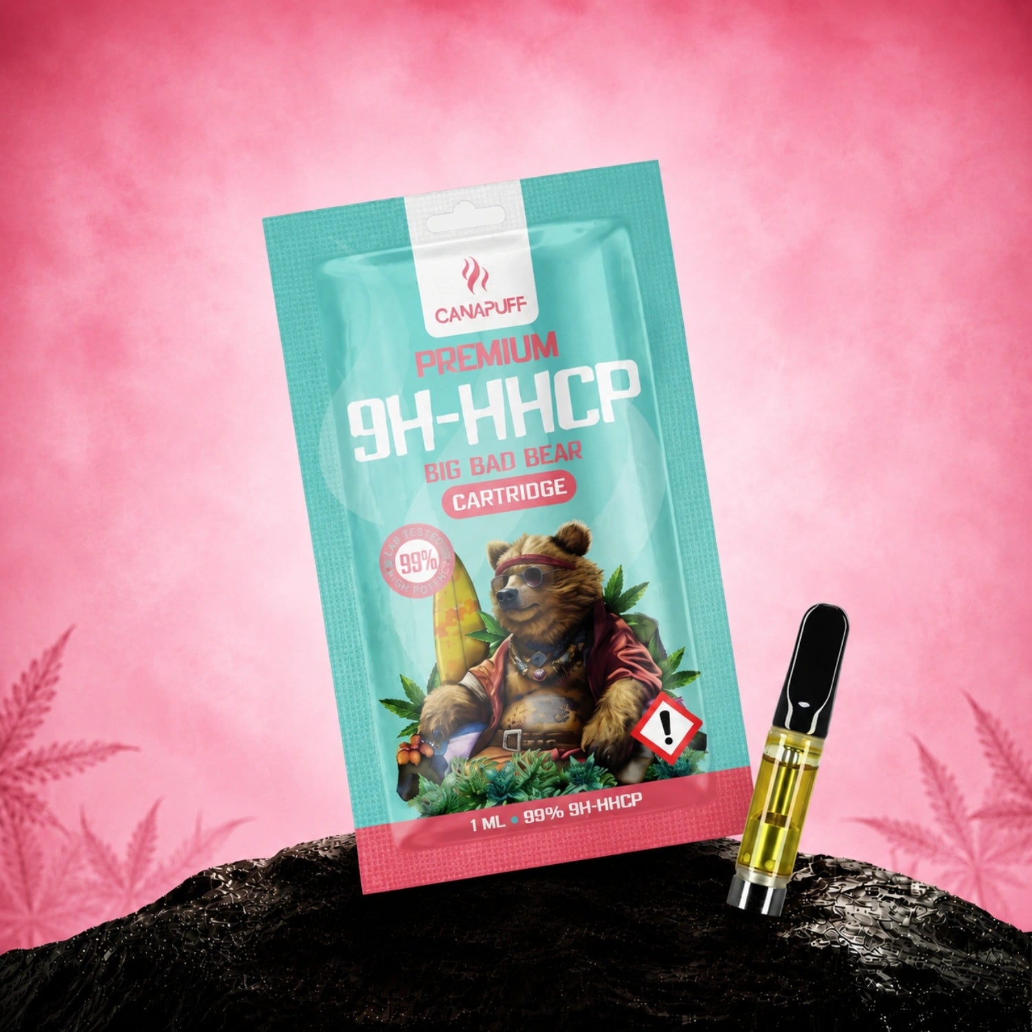 Canapuff 9H-HHCP Big Bad Bear Cartridge, 1 ml, 99% strength