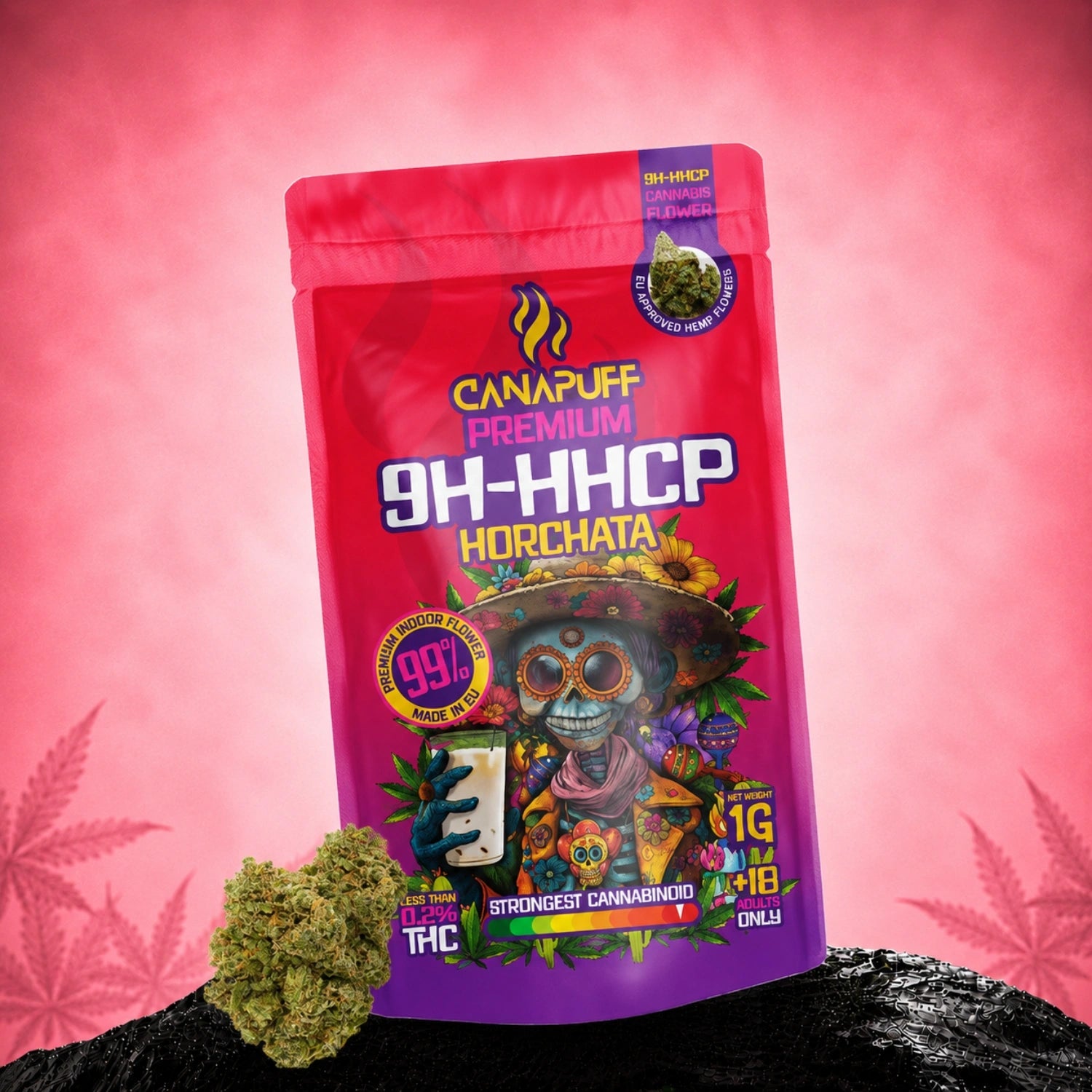 Canapuff 9H-HHCP Horchata flowers pouch, 1g, 99% strength