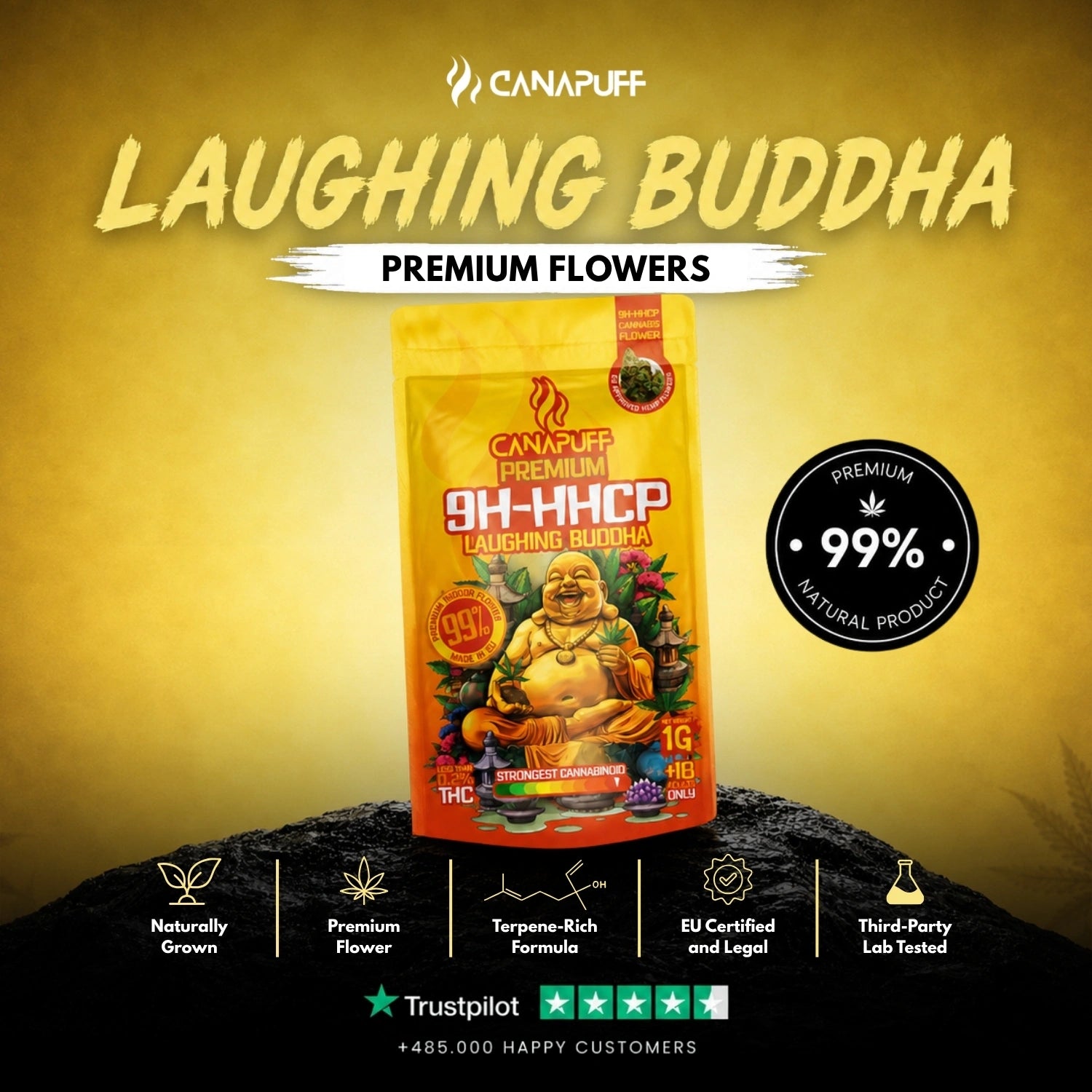 9H-HHCP Flowers Laughing Buddha 99%