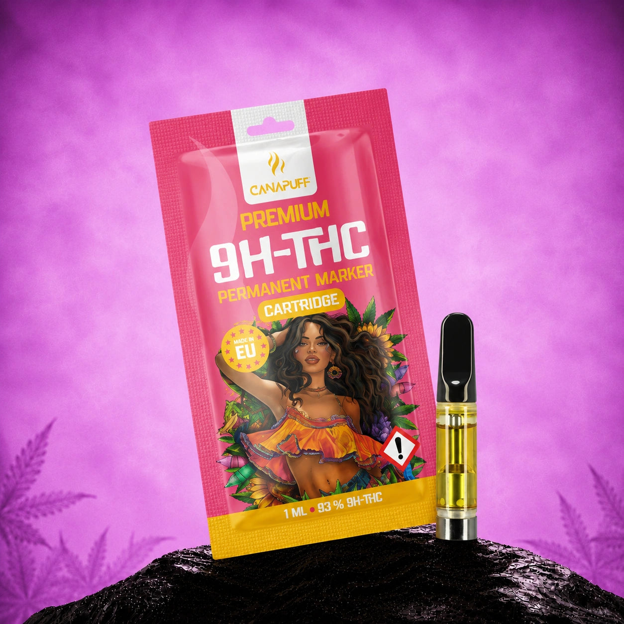 Canapuff 9H-THC Permanent Marker Cartridge 1 ml, 95% strength