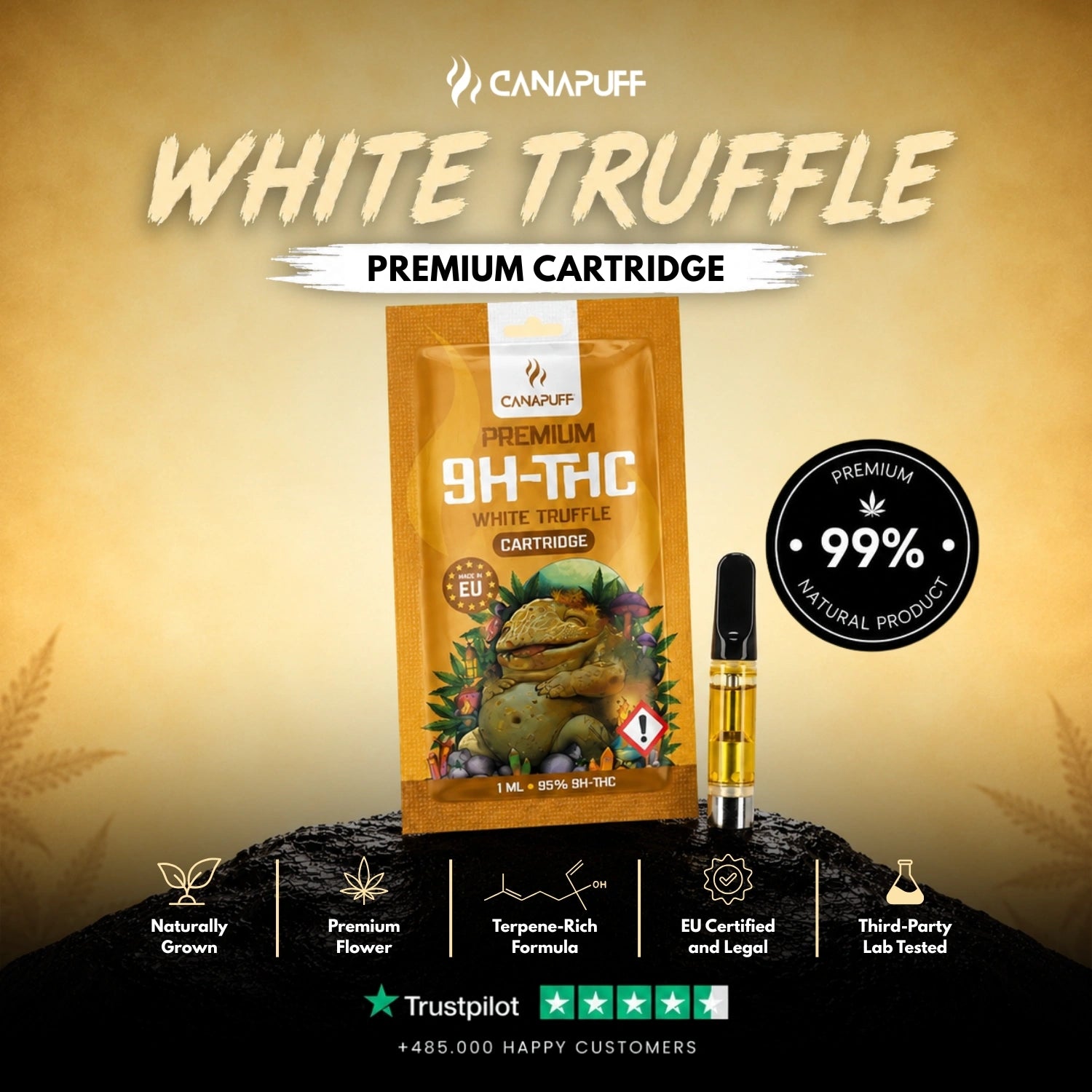 9H-THC Cartridge White Truffle 95%