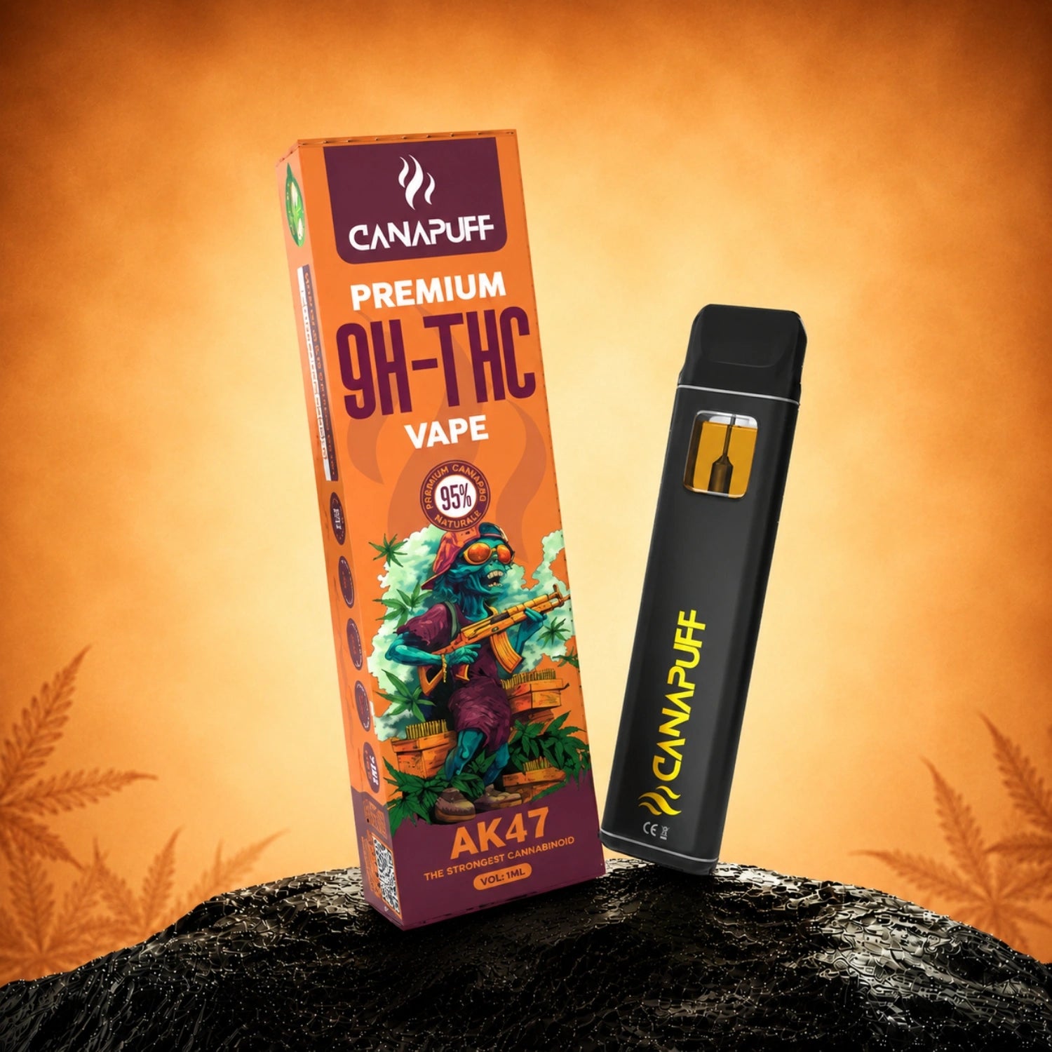 Canapuff 9H-THC Vape AK47 95% 1ml disposable pen