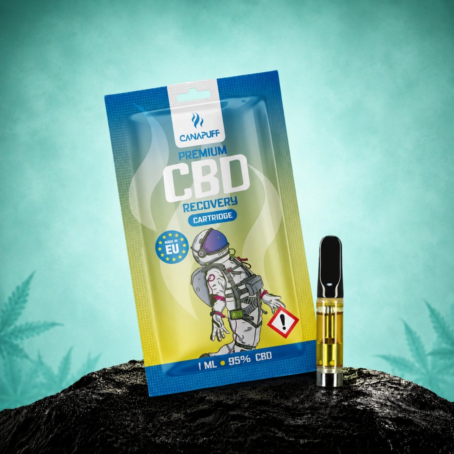 Canapuff CBD Recovery Cartridge, 95% CBD, 1 ml