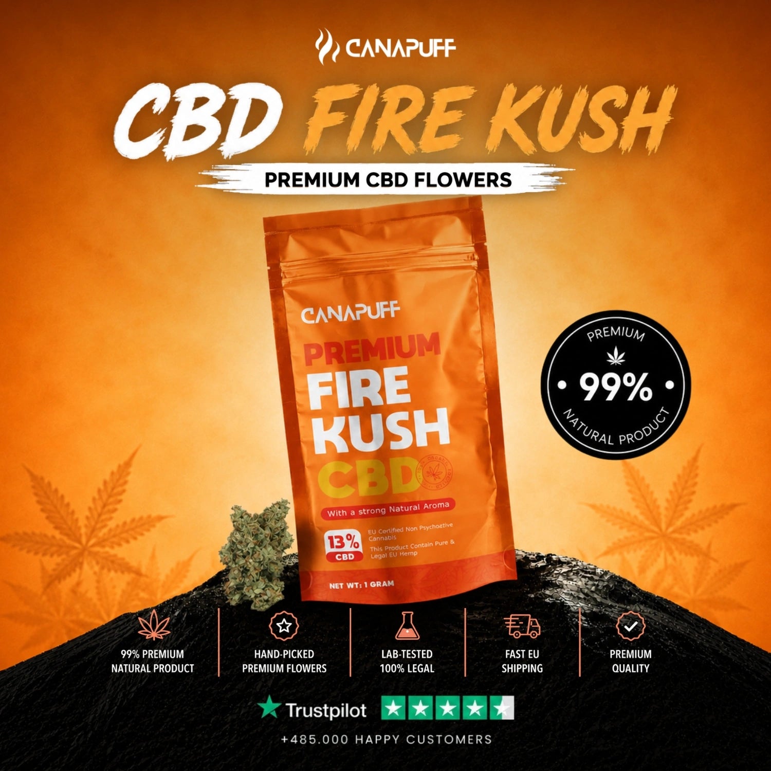 CBD Flowers Fire Kush 13%