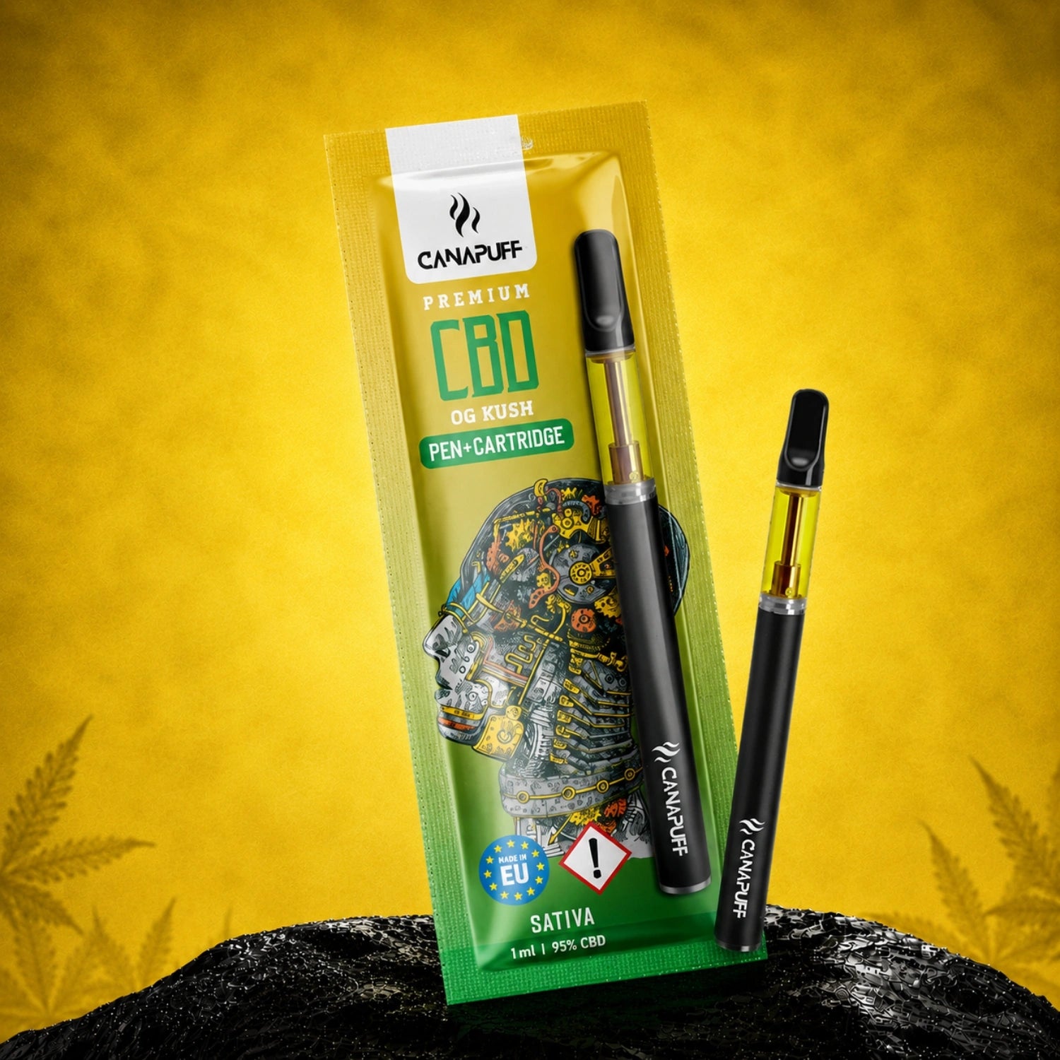 Canapuff CBD OG Kush pen and cartridge, 95%, 1 ml