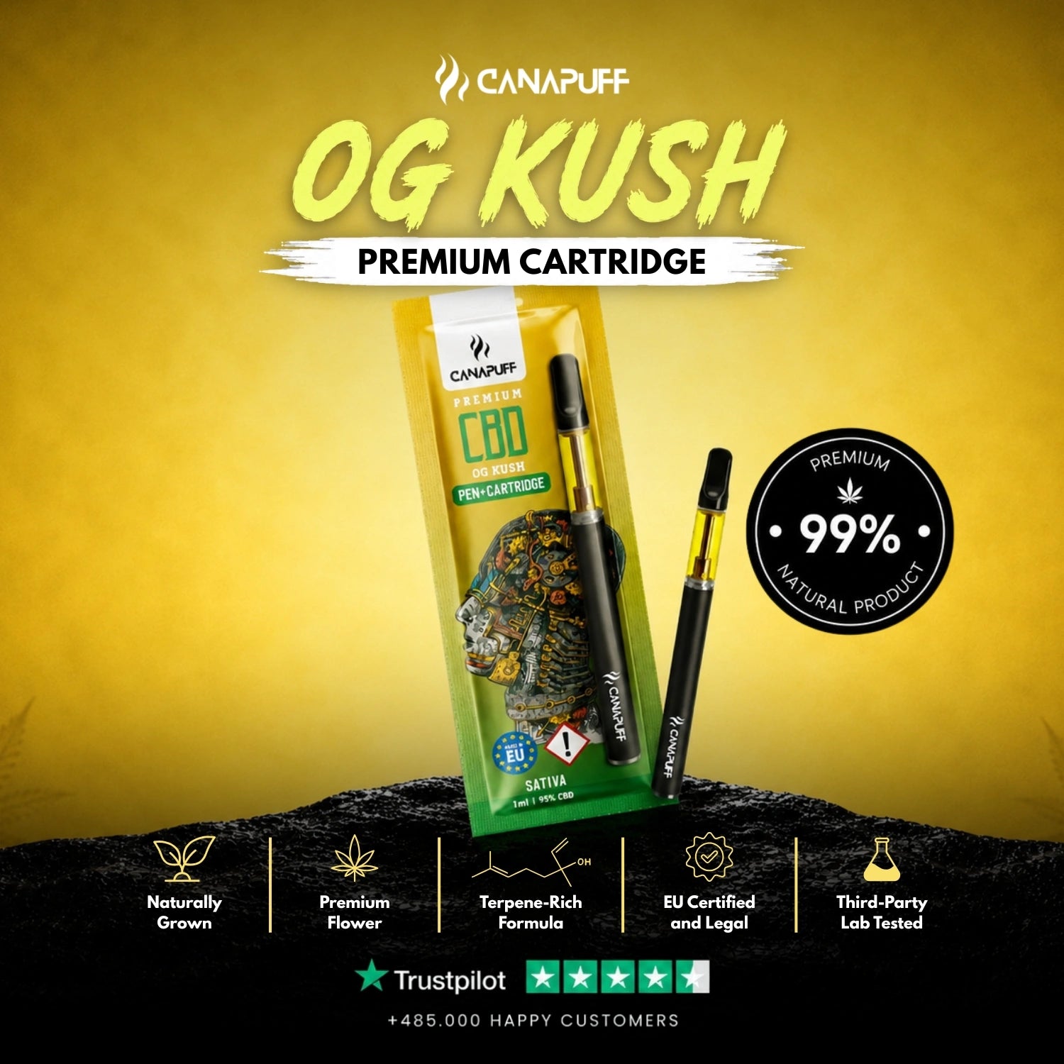 CBD Pen+Cartridge OG Kush 95%