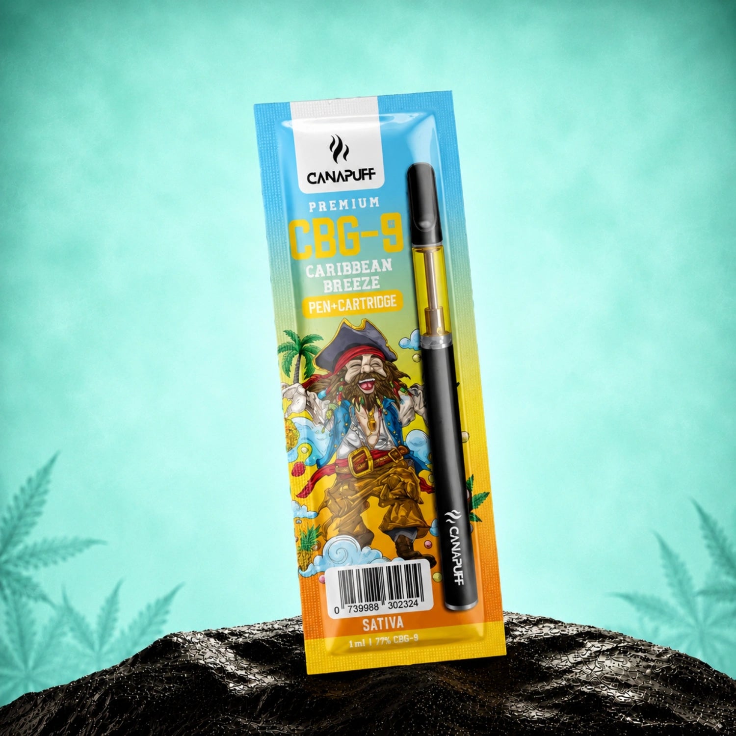 Canapuff CBG9 Caribbean Breeze pen cartridge 79%, 1 ml