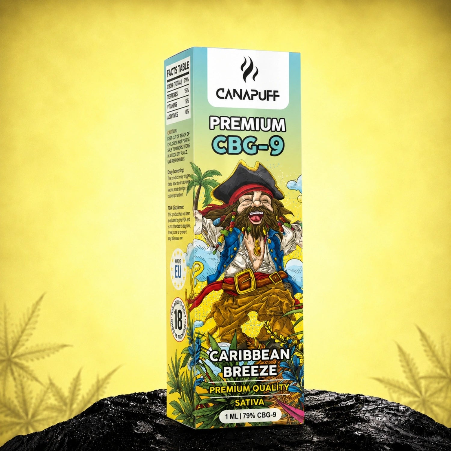 Canapuff CBG-9 vape liquid Caribbean Breeze 79% 1ml
