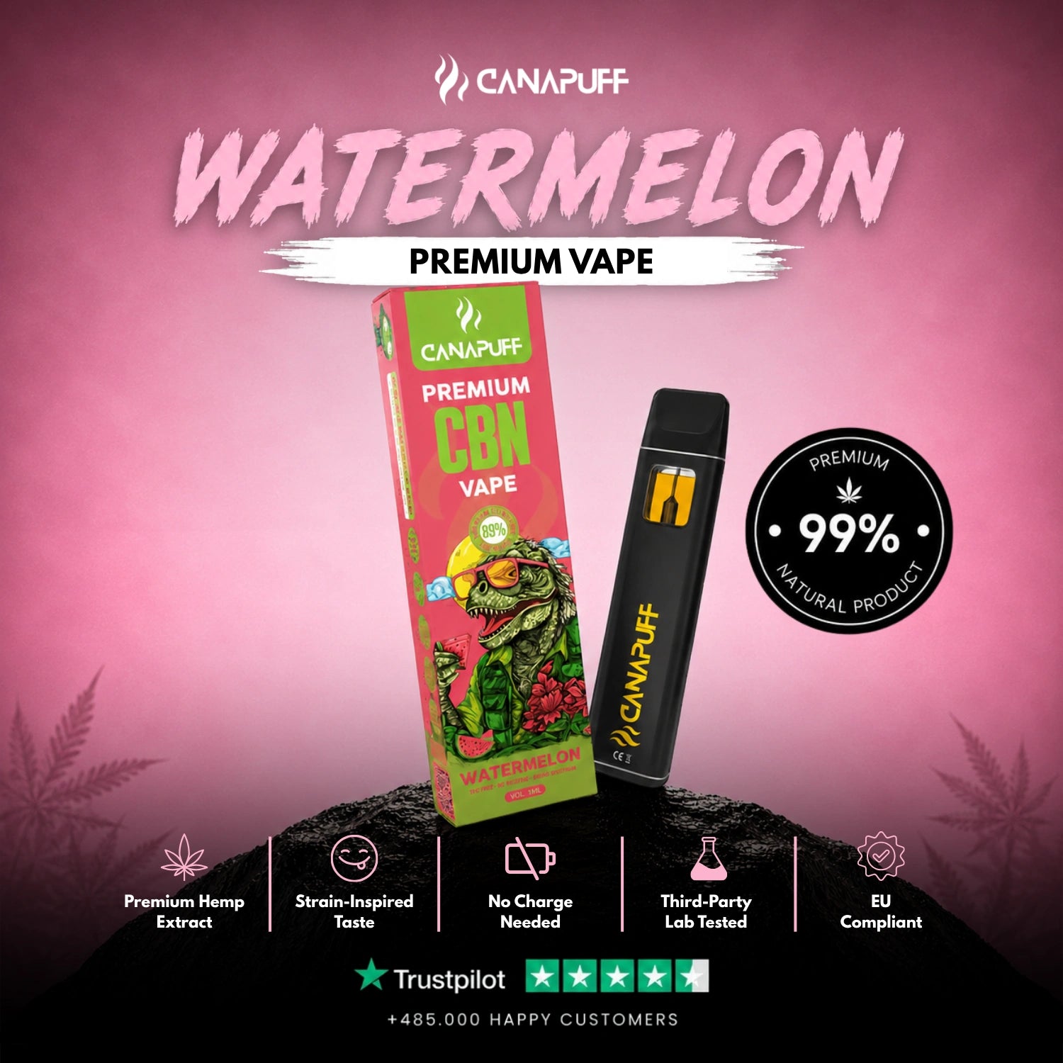 CBN Vape Watermelon 89% 1ml