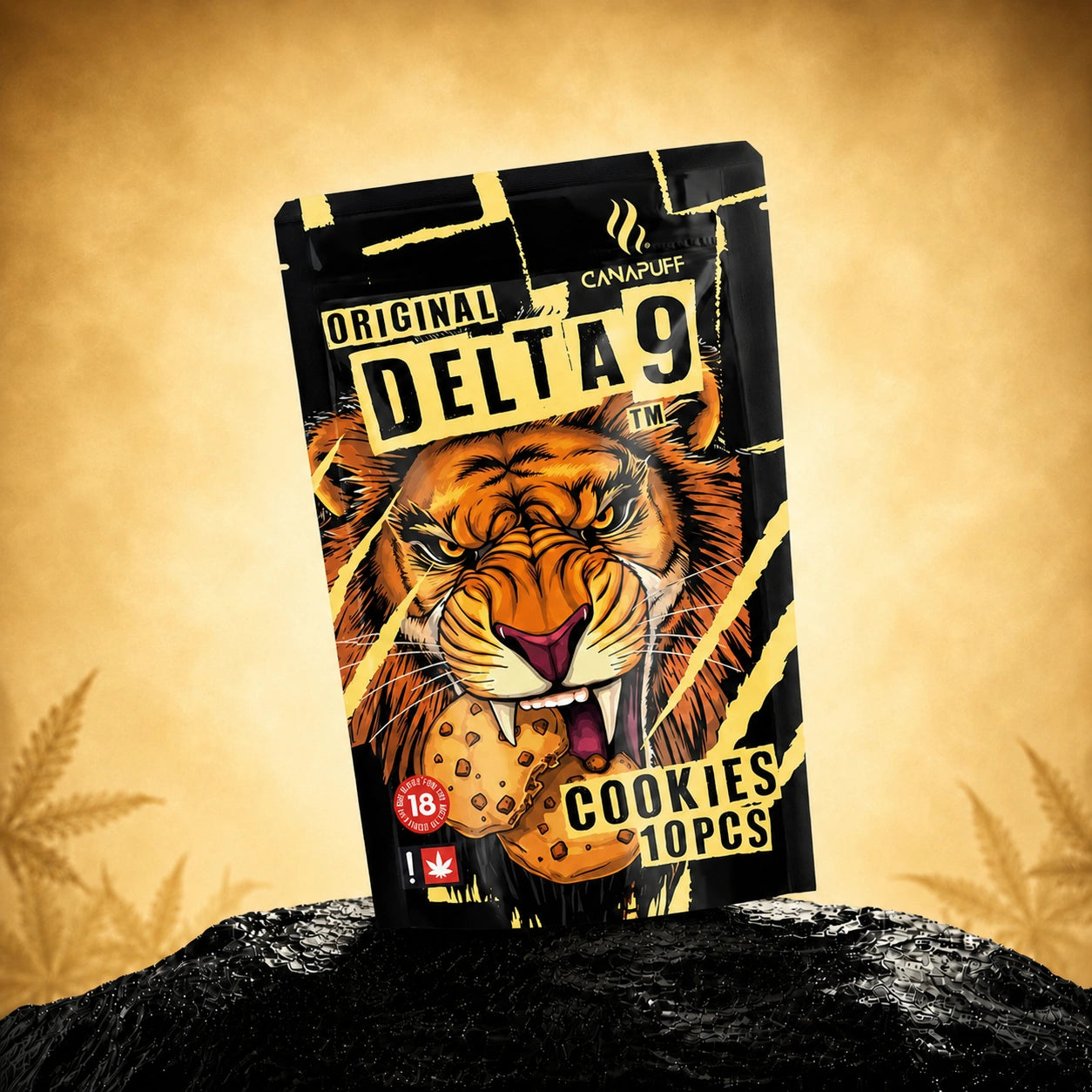 Canapuff Delta-9 Cookies, hemp-derived Delta-9 THC, 10 pack