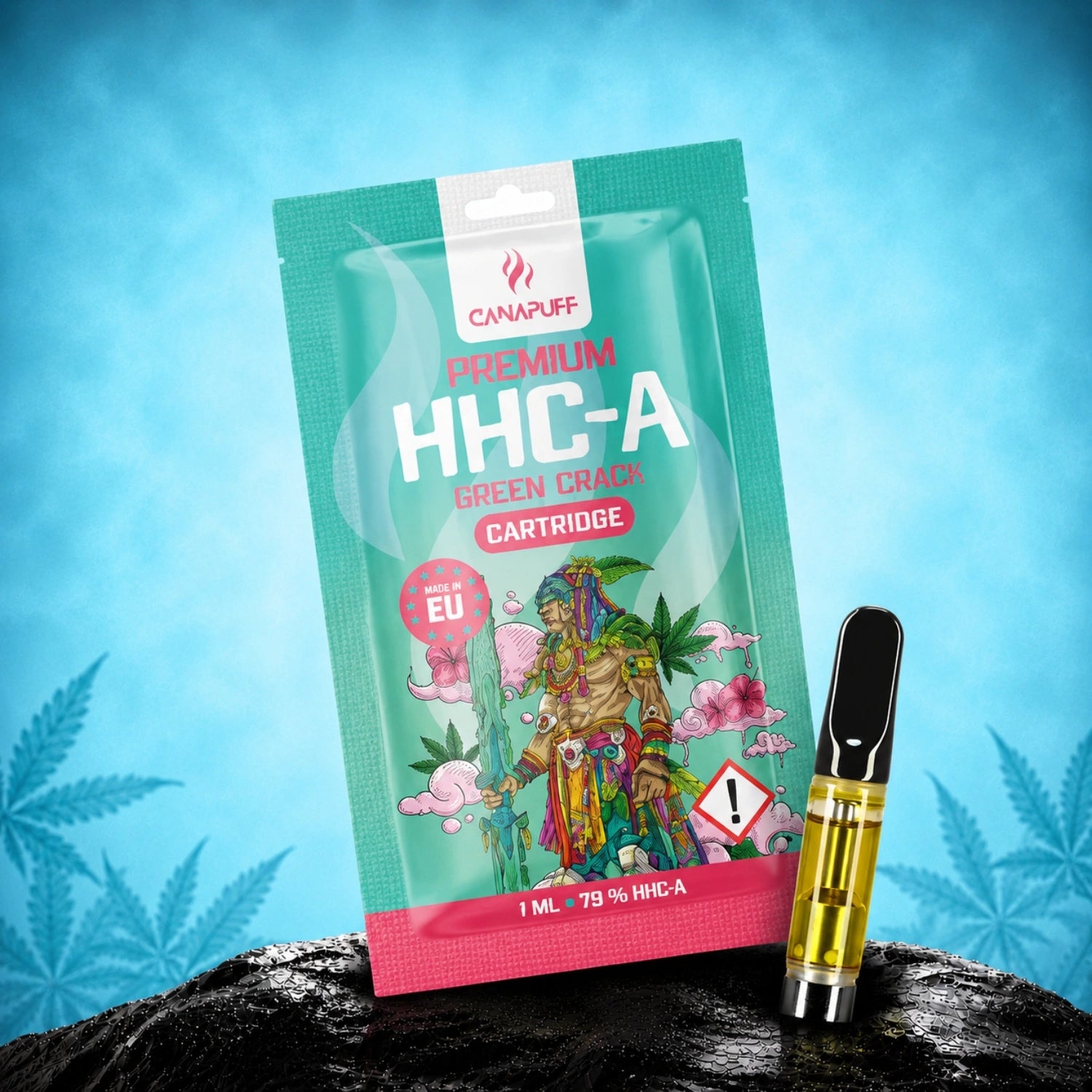 Canapuff HHC-A Green Crack cartridge, 1 ml, 79% strength