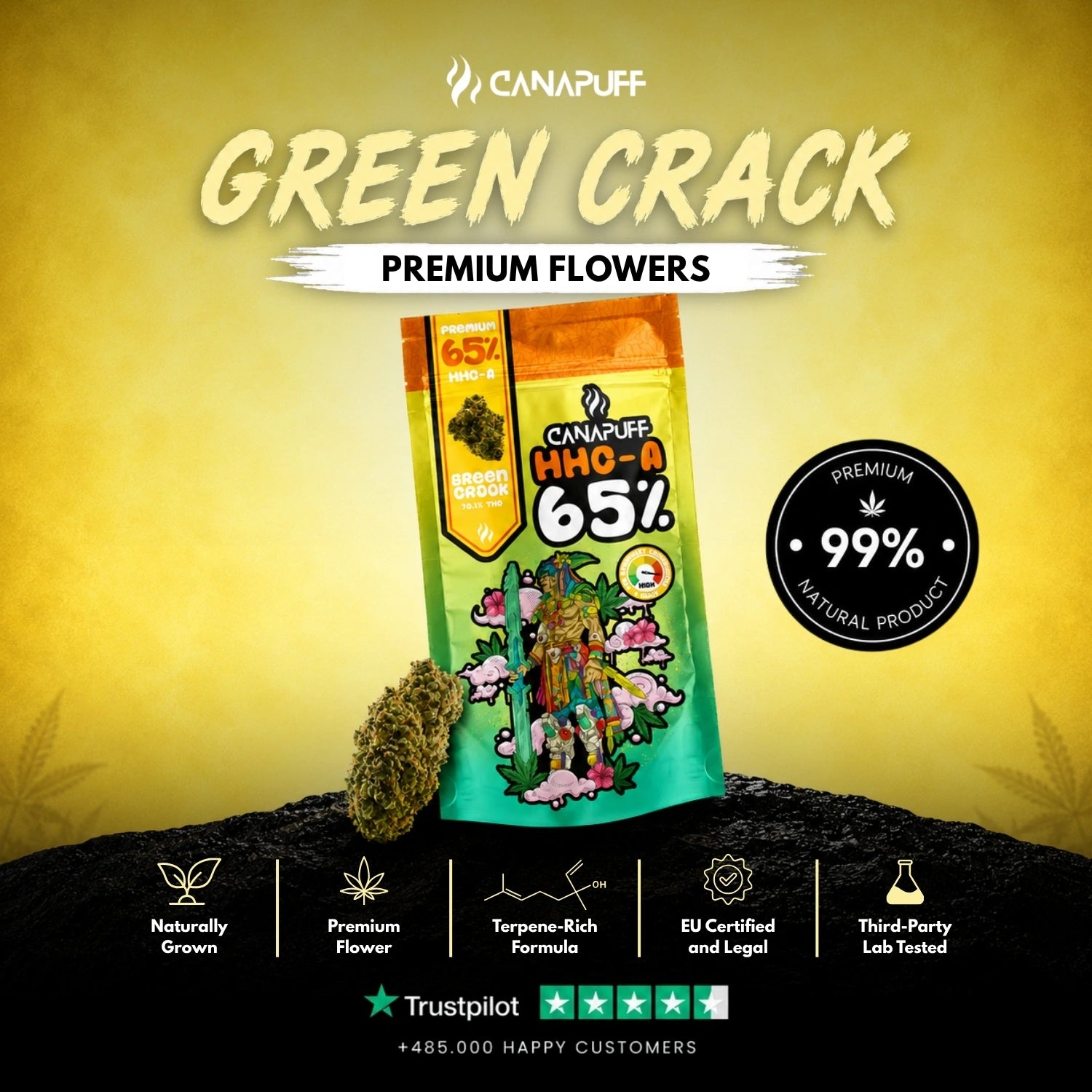 HHC-A Flowers Green Crack 65%