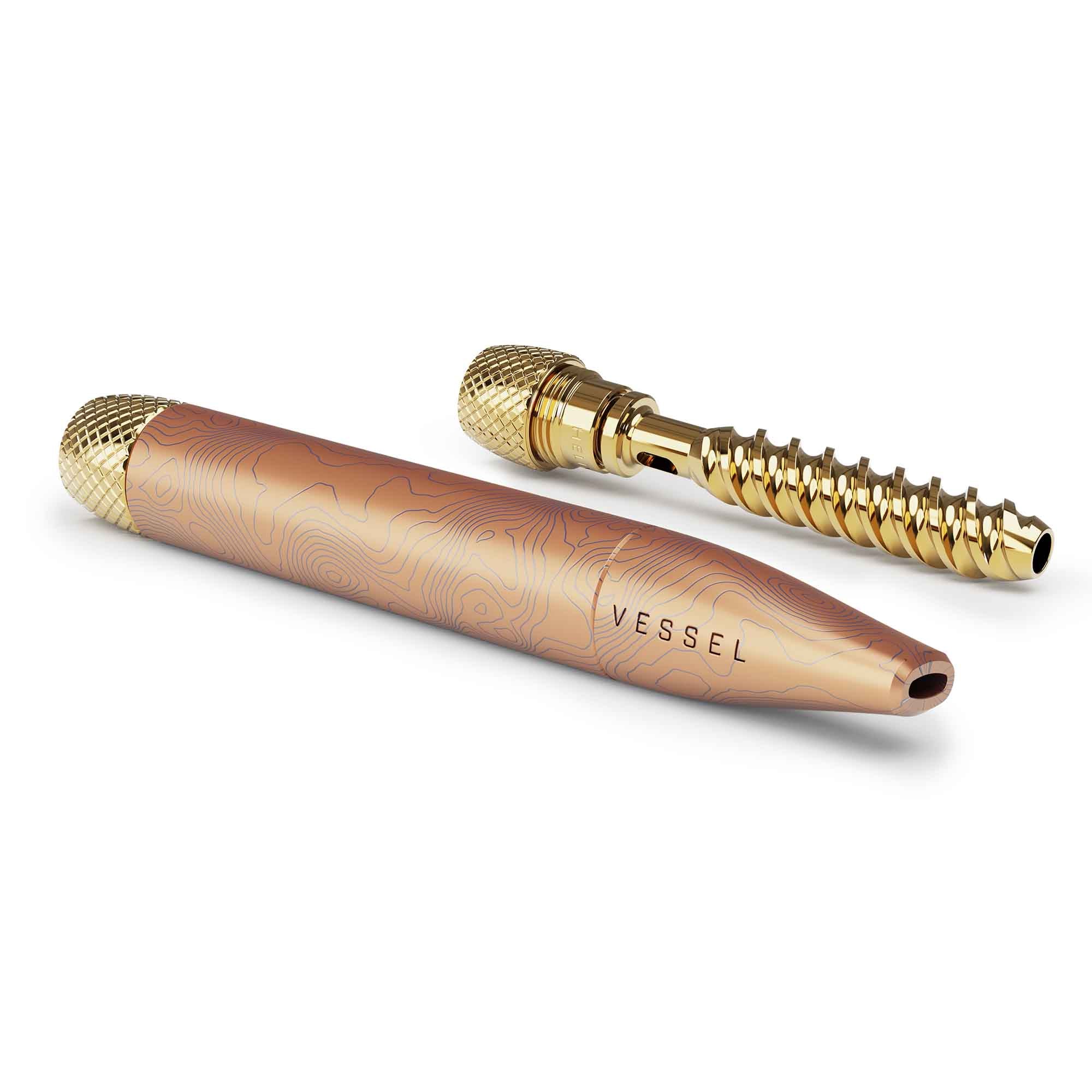 Pen Vessel in oro rosa con bocchino in oro