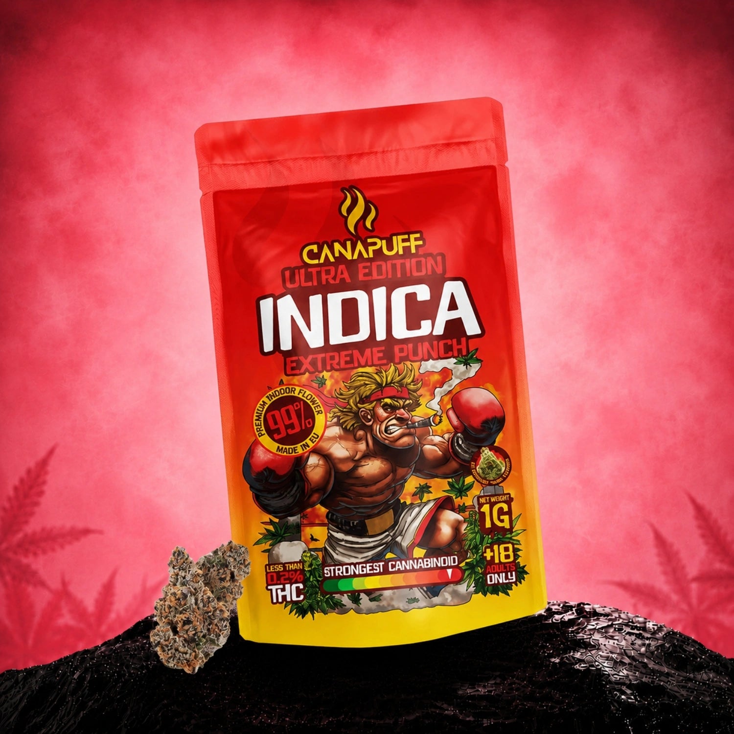 Canapuff Indica Flowers Extreme Punch Ultra Edition 99%, 1 g pouch