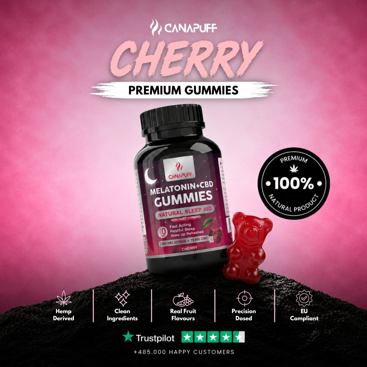 Melatonin+CBD Gummies Cherry