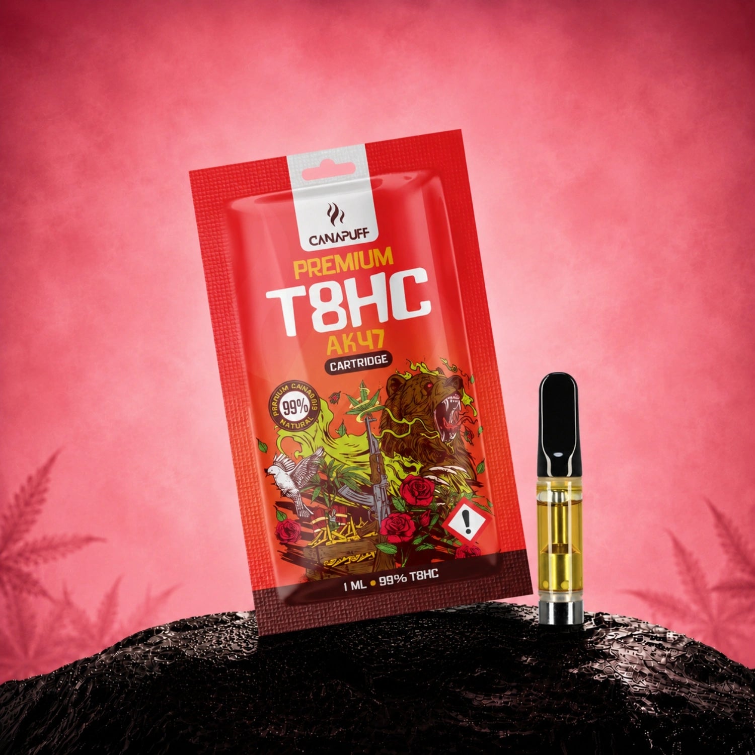 Canapuff T8HC AK47 cartridge, 99%, 1 ml