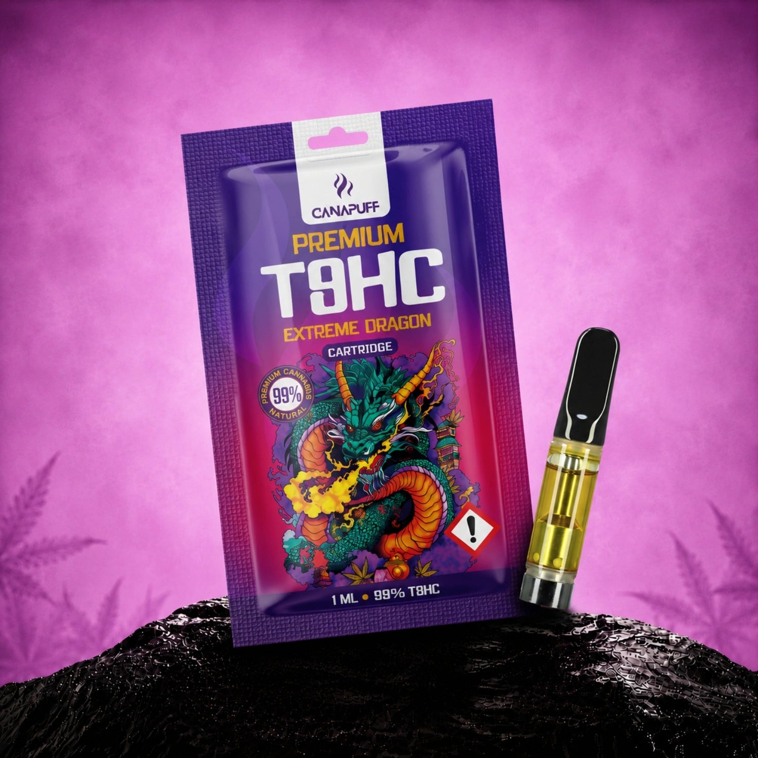 Canapuff T8HC Extreme Dragon cartridge, 1 ml, 99%