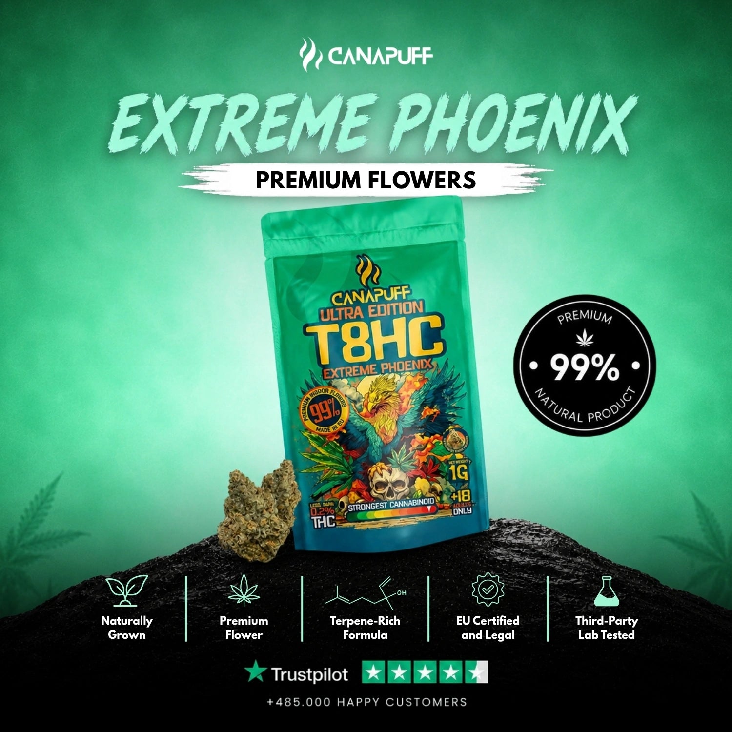 T8HC Flowers Extreme Phoenix 99%