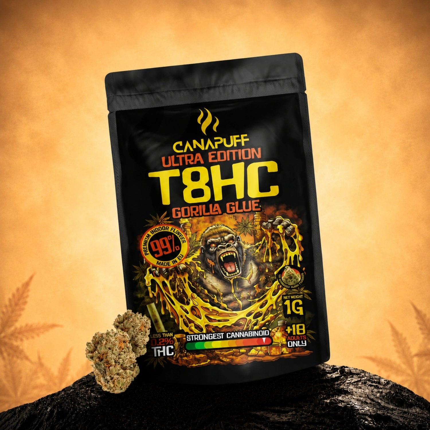 Canapuff Ultra Edition T8HC Gorilla Glue flowers 1g pouch