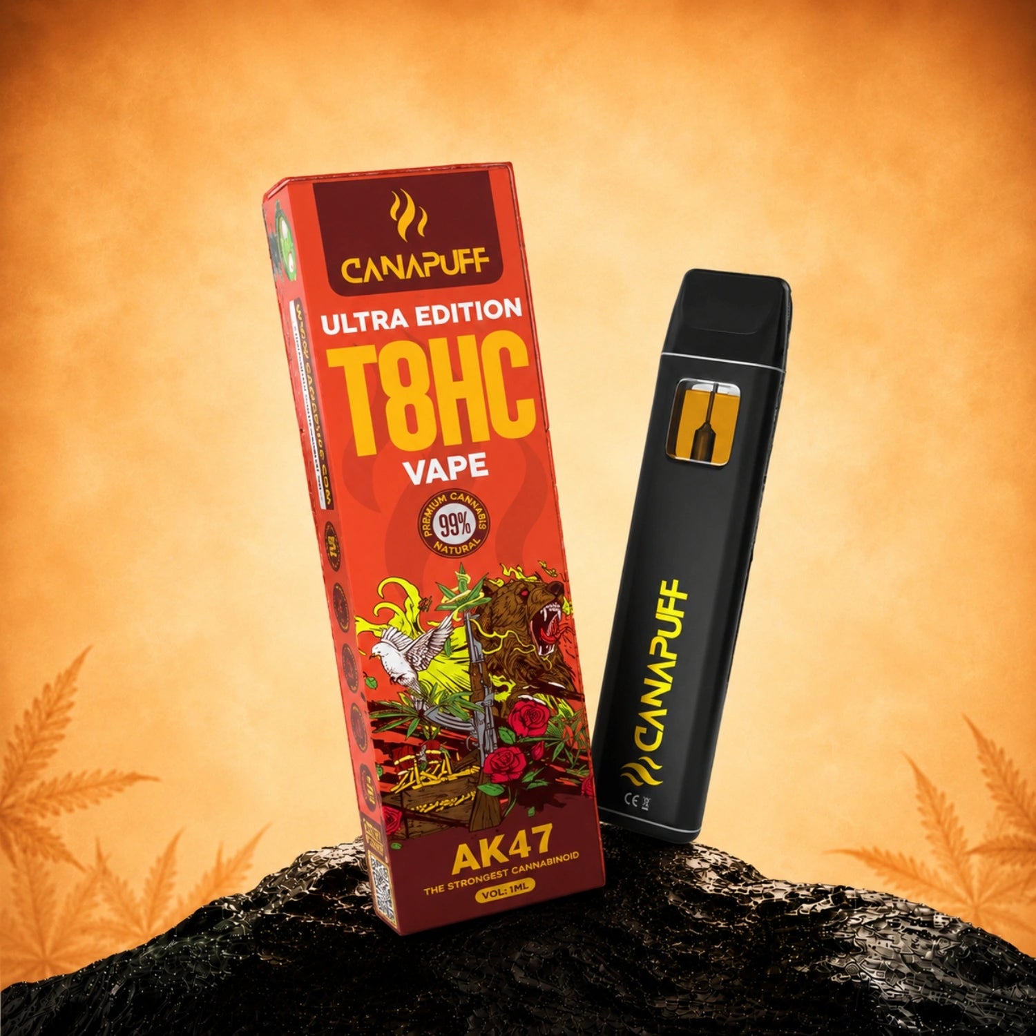 Canapuff T8HC Vape AK47 Ultra Edition 99% 1ml disposable pen