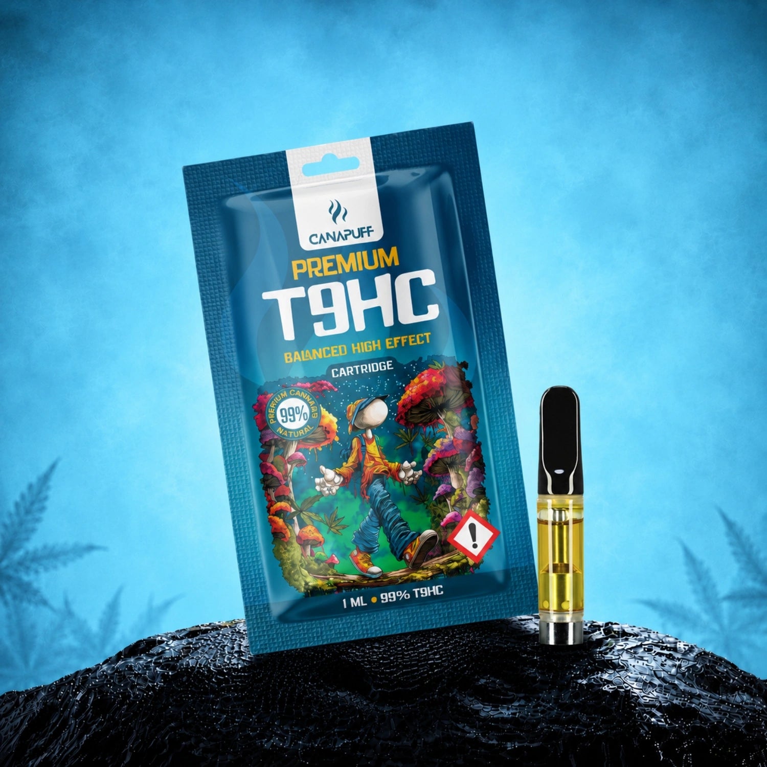 Canapuff T9HC Cartridge Balanced 99%, 1 ml vape cartridge