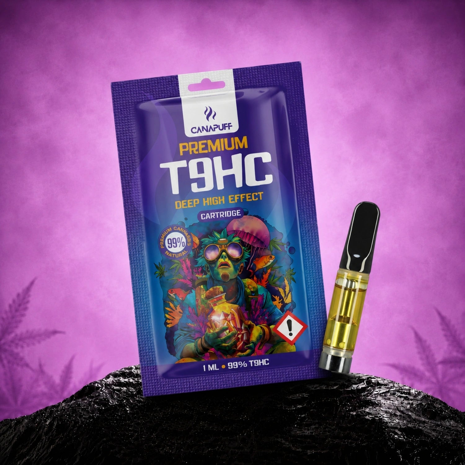 Canapuff T9HC Deep High Effect Cartridge, 1 ml, 99%