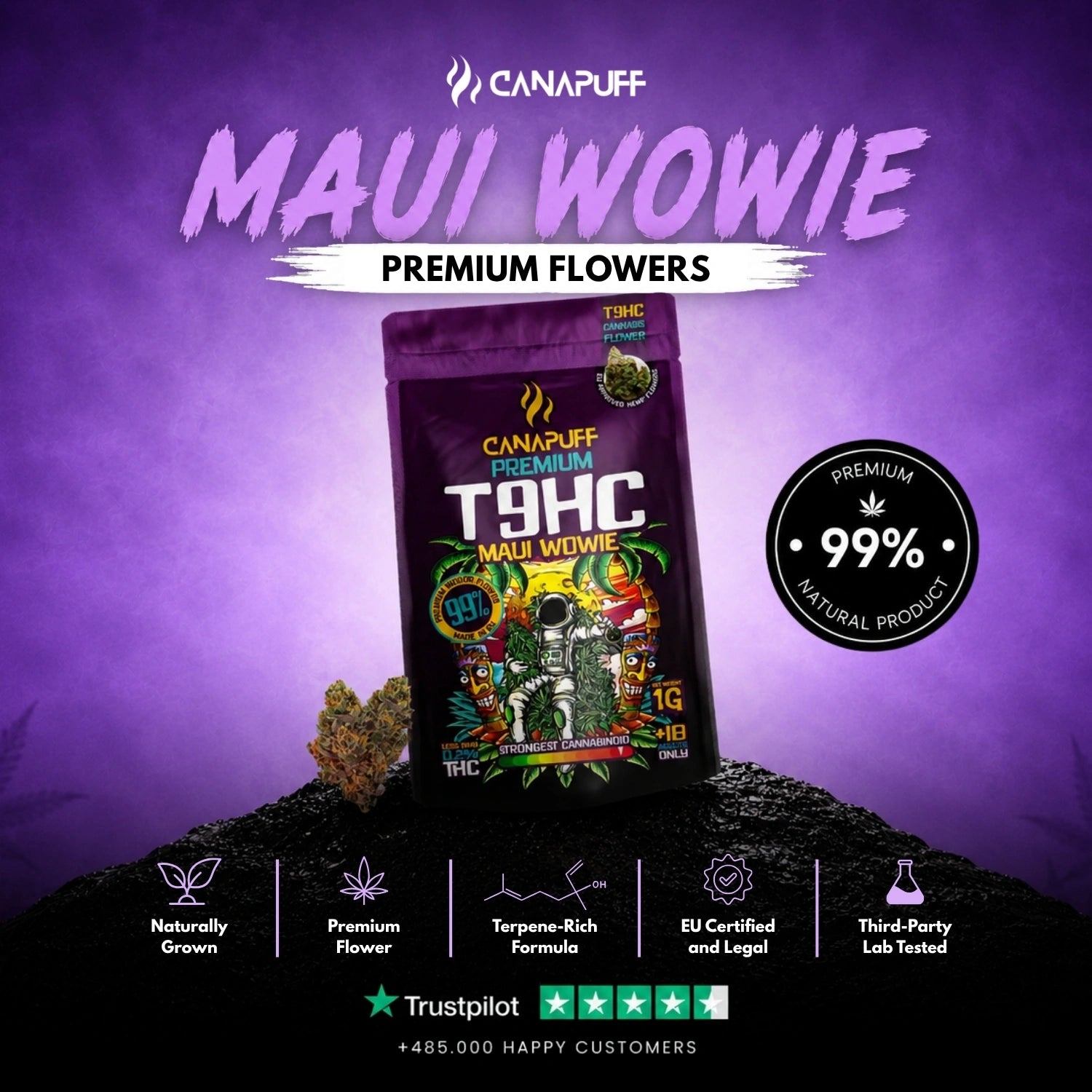 T9HC Flowers Maui Wowie 99%