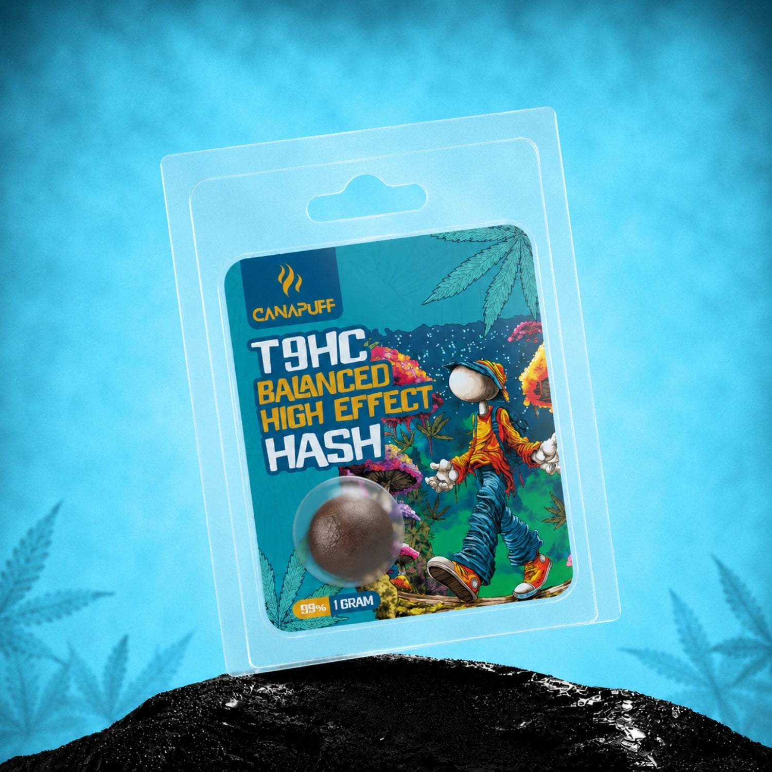 Canapuff T9HC Hash Balanced High Effect 99%, 1 gram pack