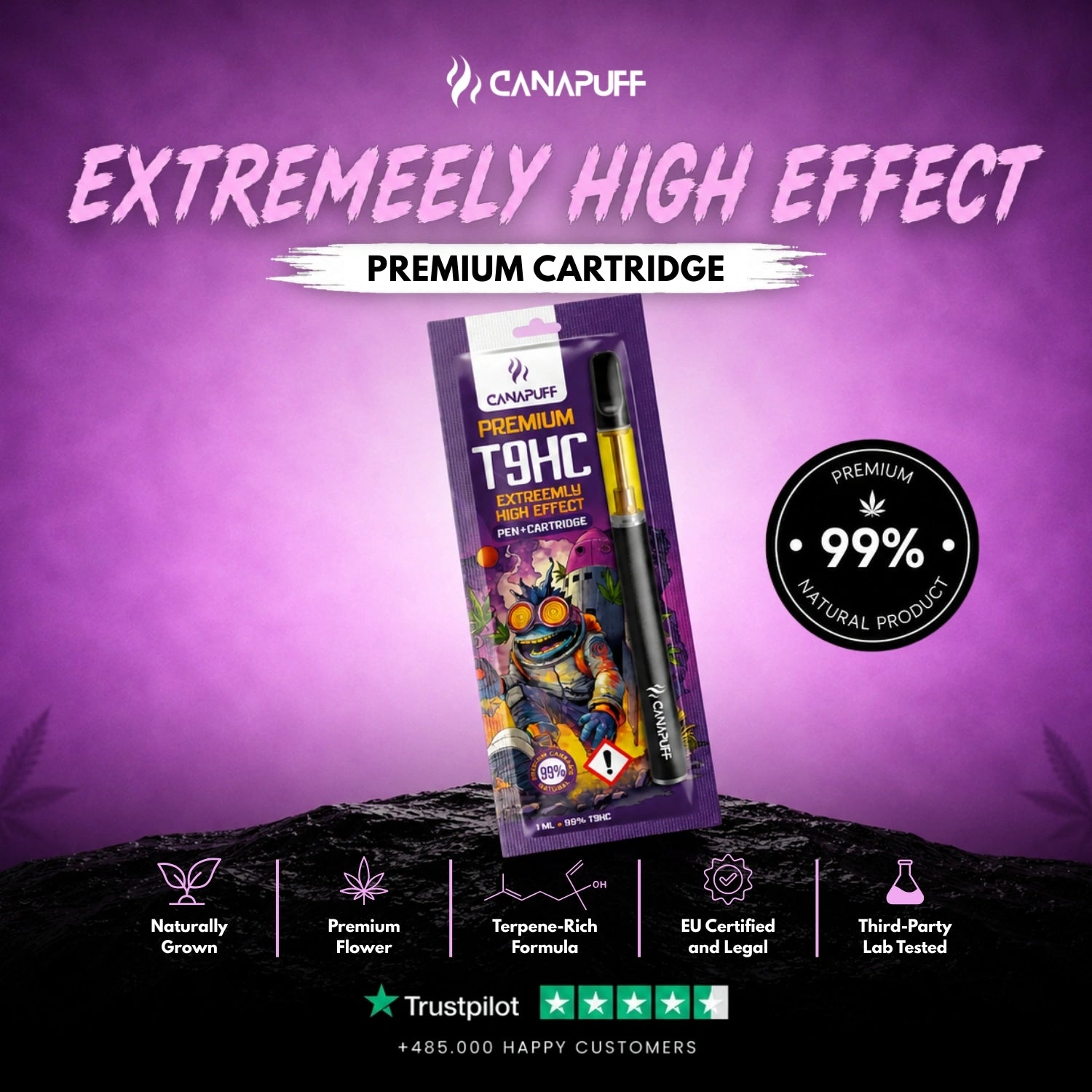 T9HC Pen+Cartridge Extreemly 99%