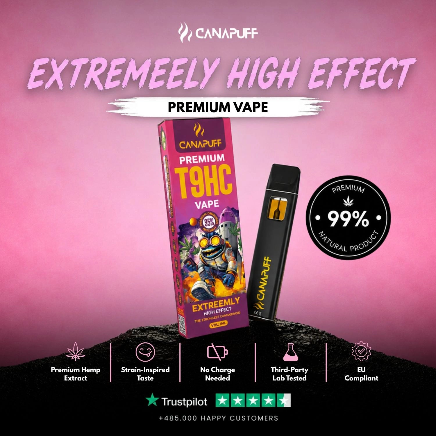 T9HC Vape Extreemly 95% 1ml