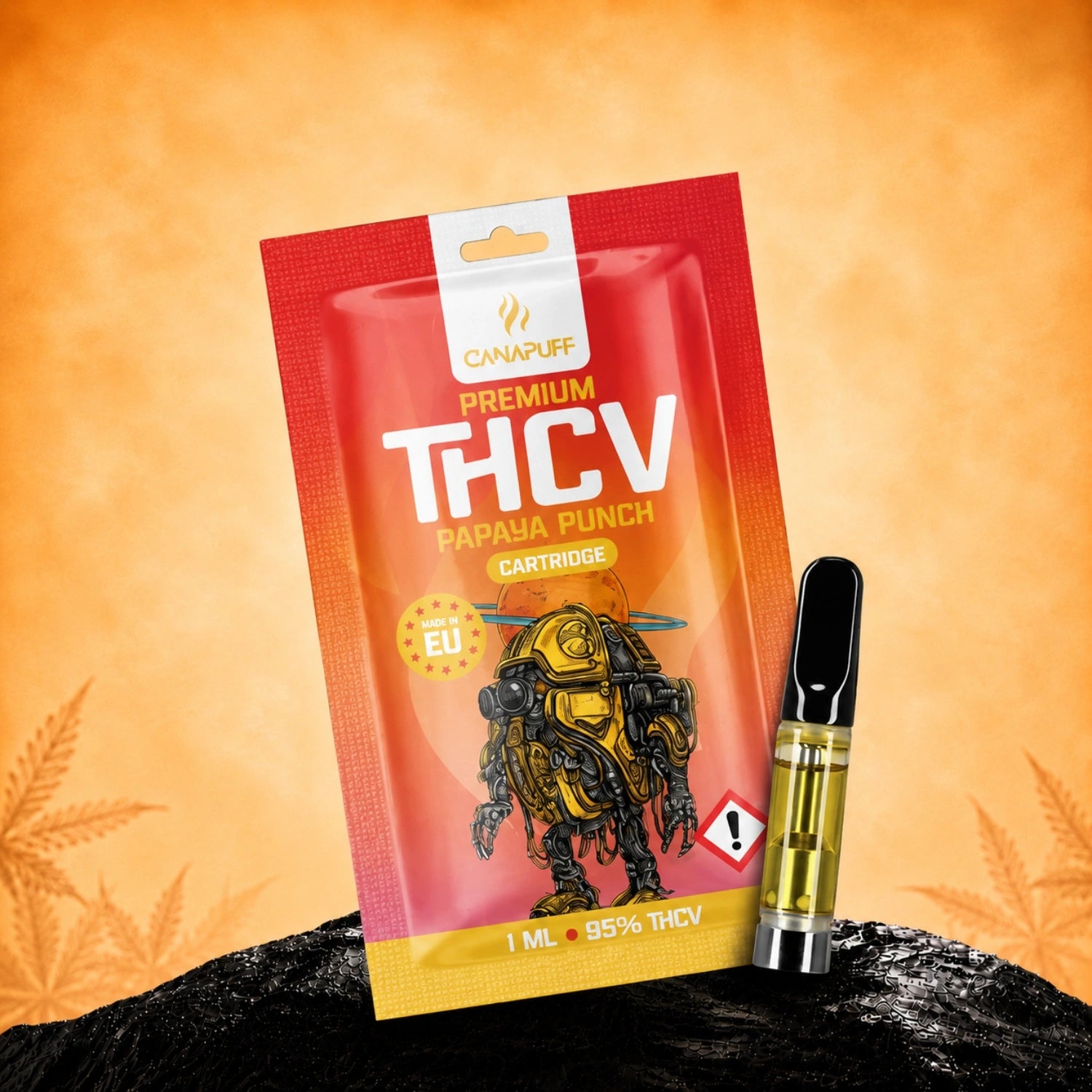 Canapuff THCV Papaya Punch cartridge, 1 ml, 95% strength