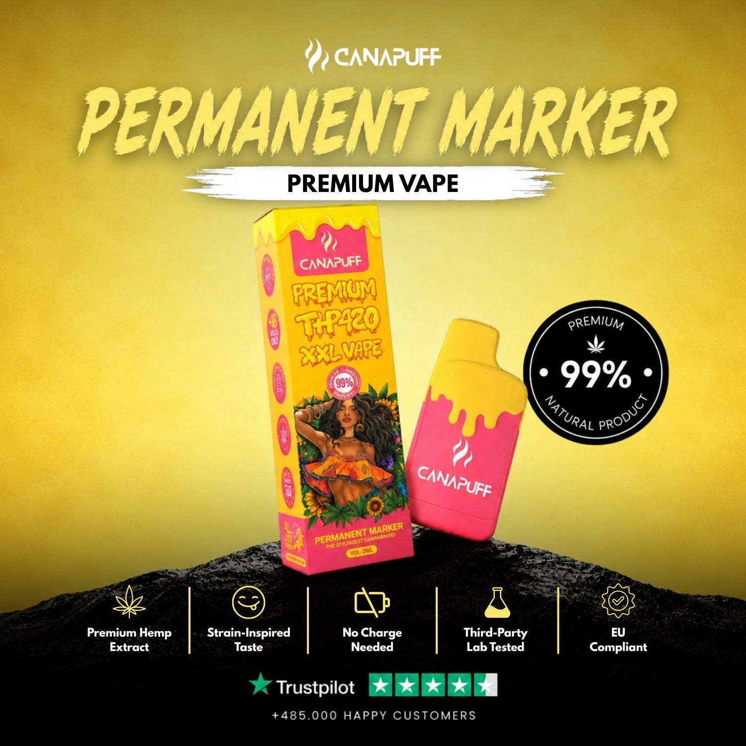 THP420 XXL Vape Permanent Marker 99% 2ml
