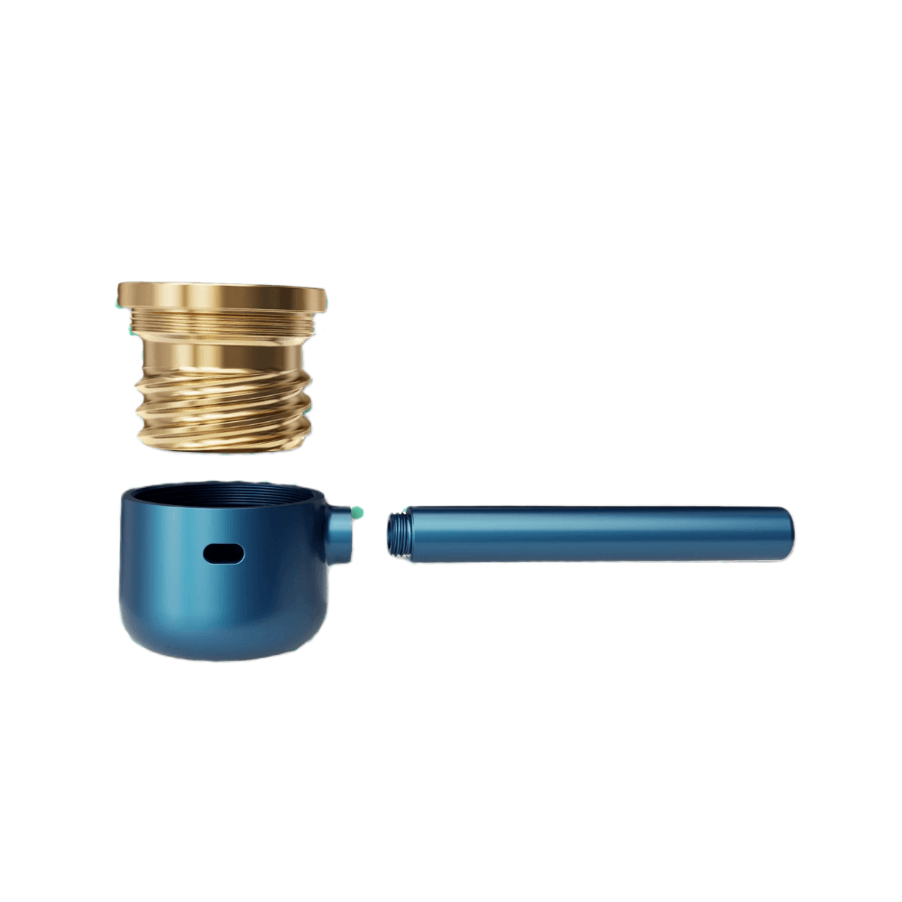 Vessel Pipe Maritime with gold cap and blue bowl