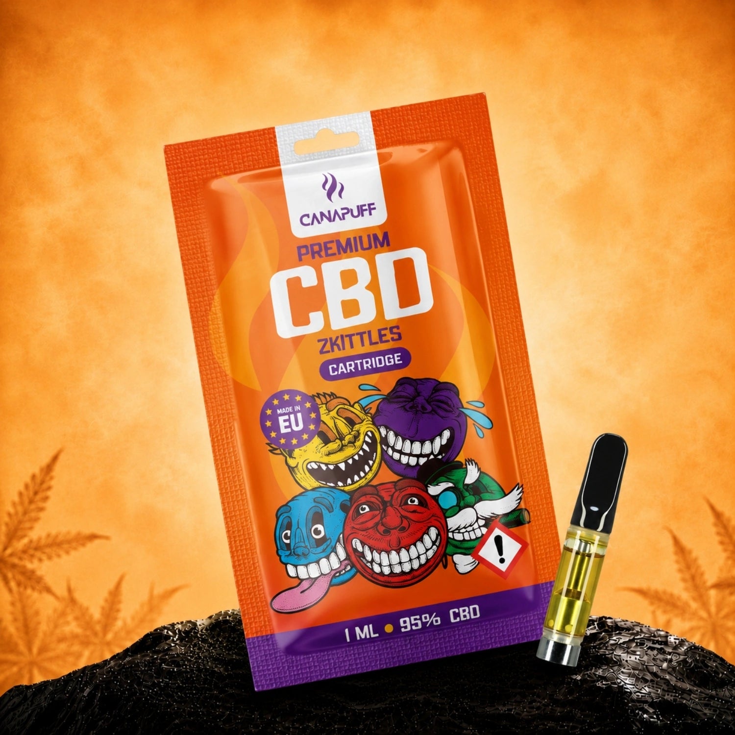 Canapuff CBD Zkittles Cartridge 95%, 1 ml