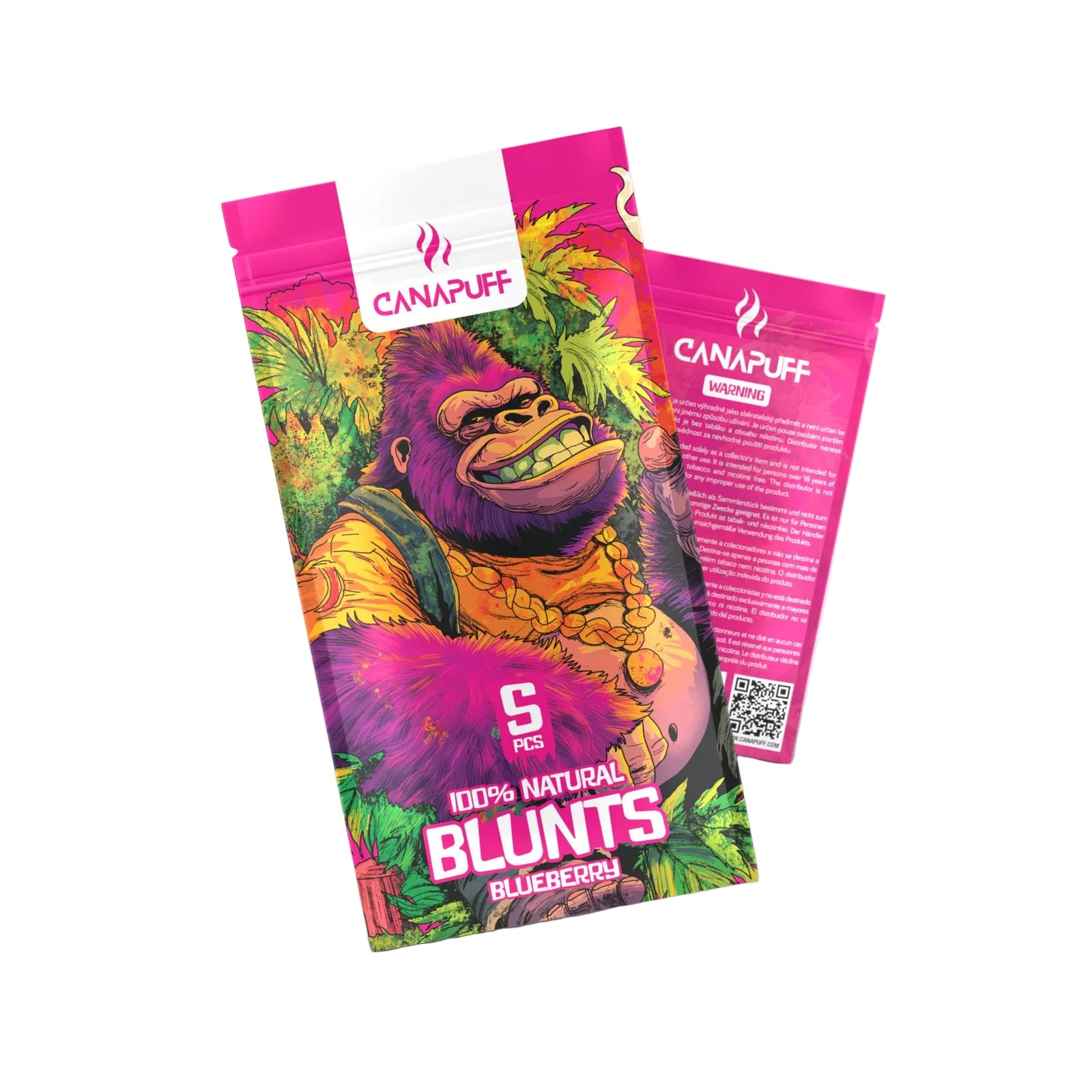 Canapuff Blunt Wrap Flat Piece Blueberry, 5 pcs pack