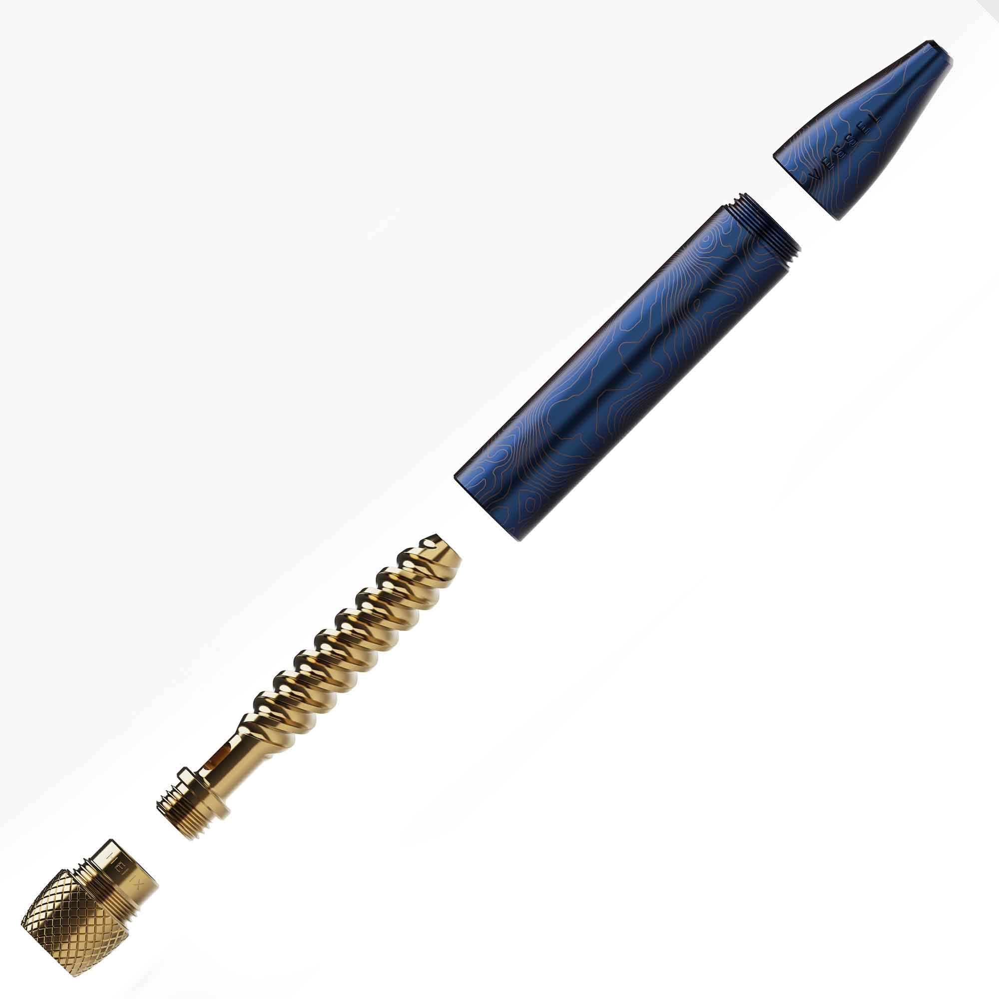 Vessel One Hitter Maritime pipe with removable mouthpiece and brass bowl