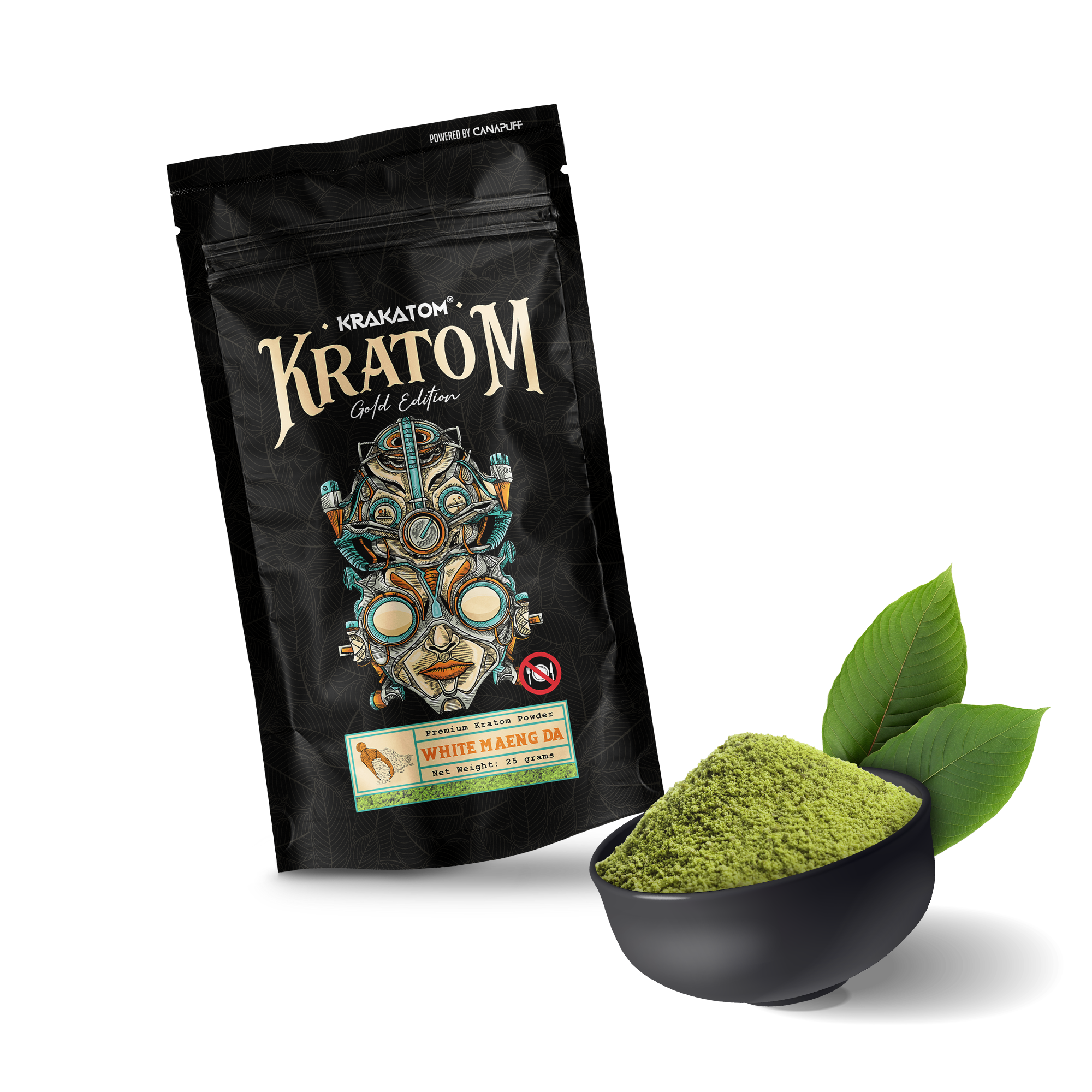 Krakatom - White Maeng Da - Guldudgave-Canapuff