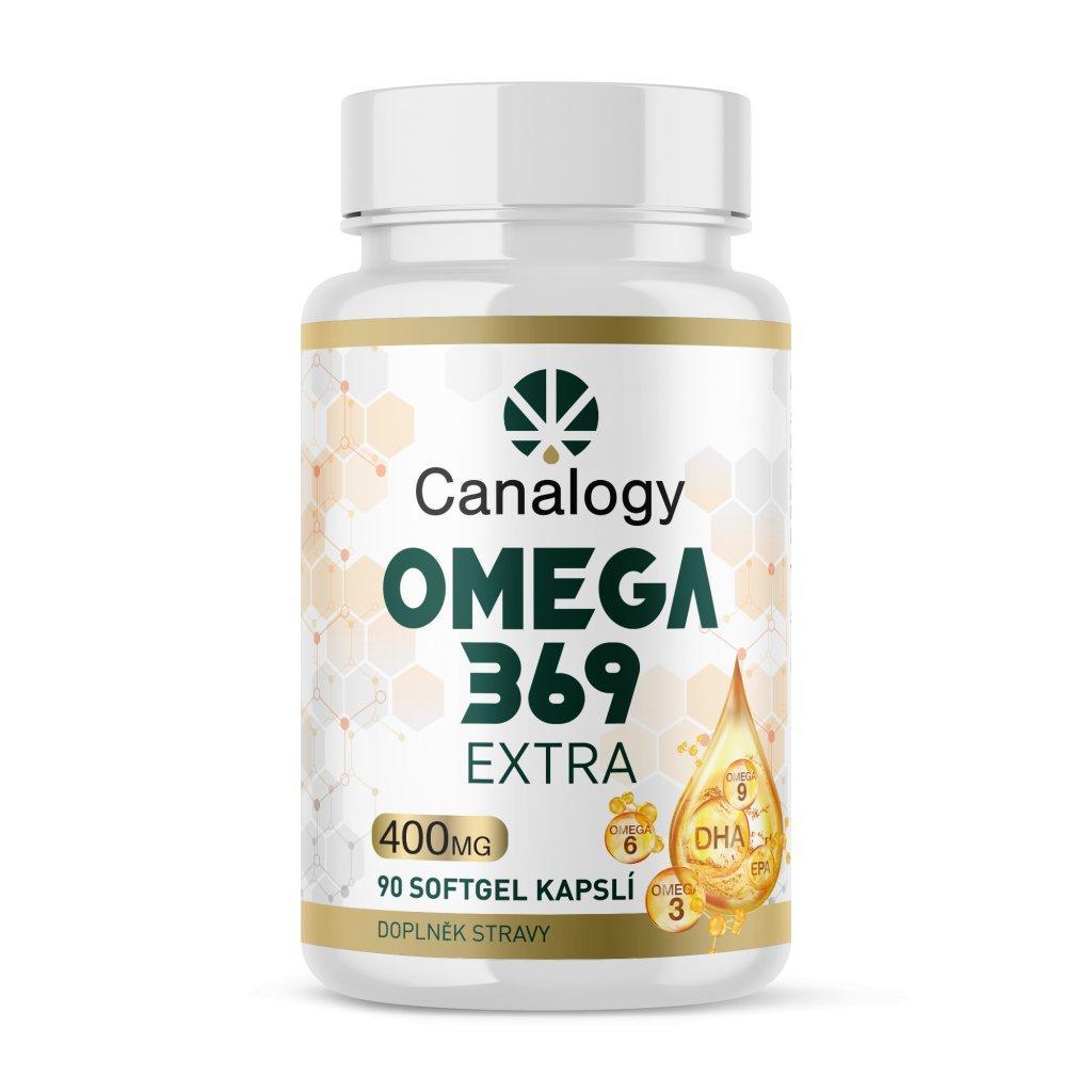 Canalogy Omega 369 Extra 400 mg softgel capsules, 90-count bottle