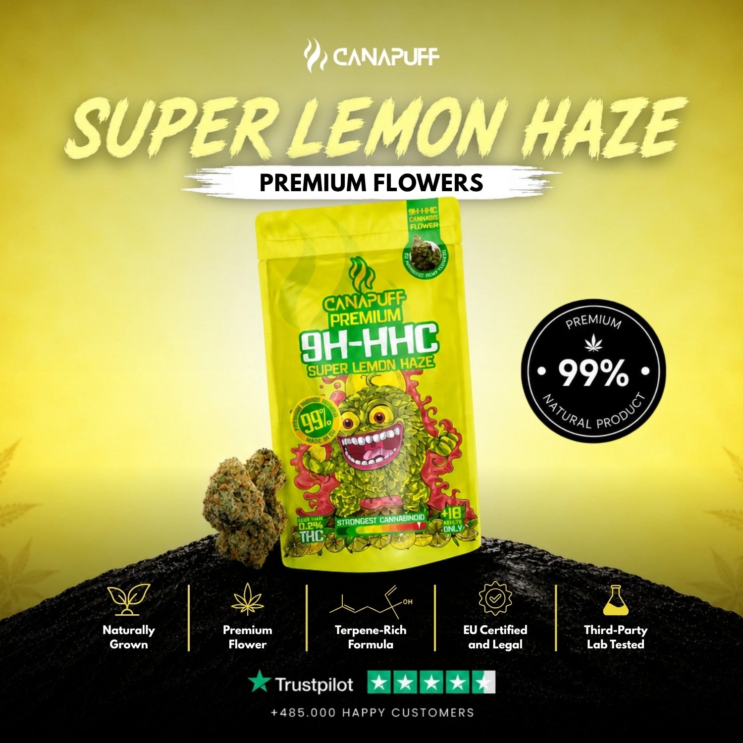 9H-HHC Flowers Super Lemon Haze 99%