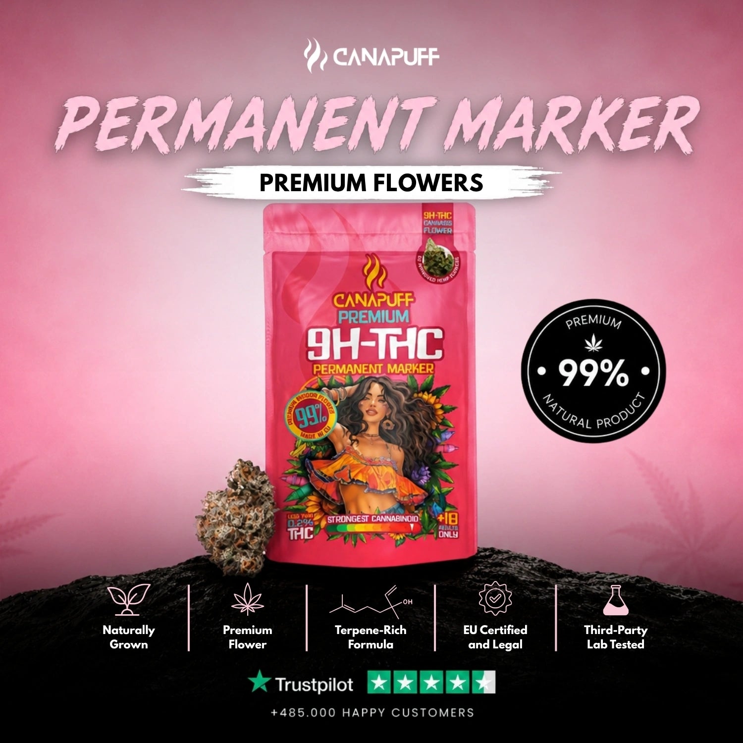 9H-THC Flowers Permanent Marker 99%