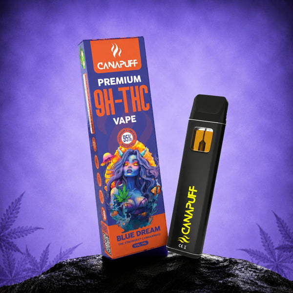 Canapuff 9H-THC Vape Blue Dream 95 %, pen jetable de 1 ml