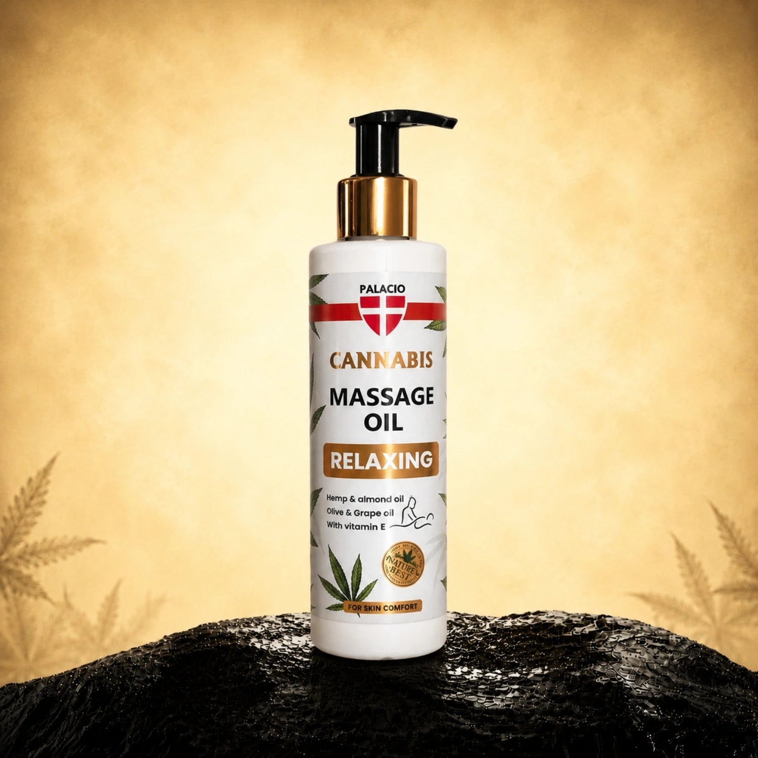 Body oil for relaxing massage with cannabis, 150 ml - Palacio