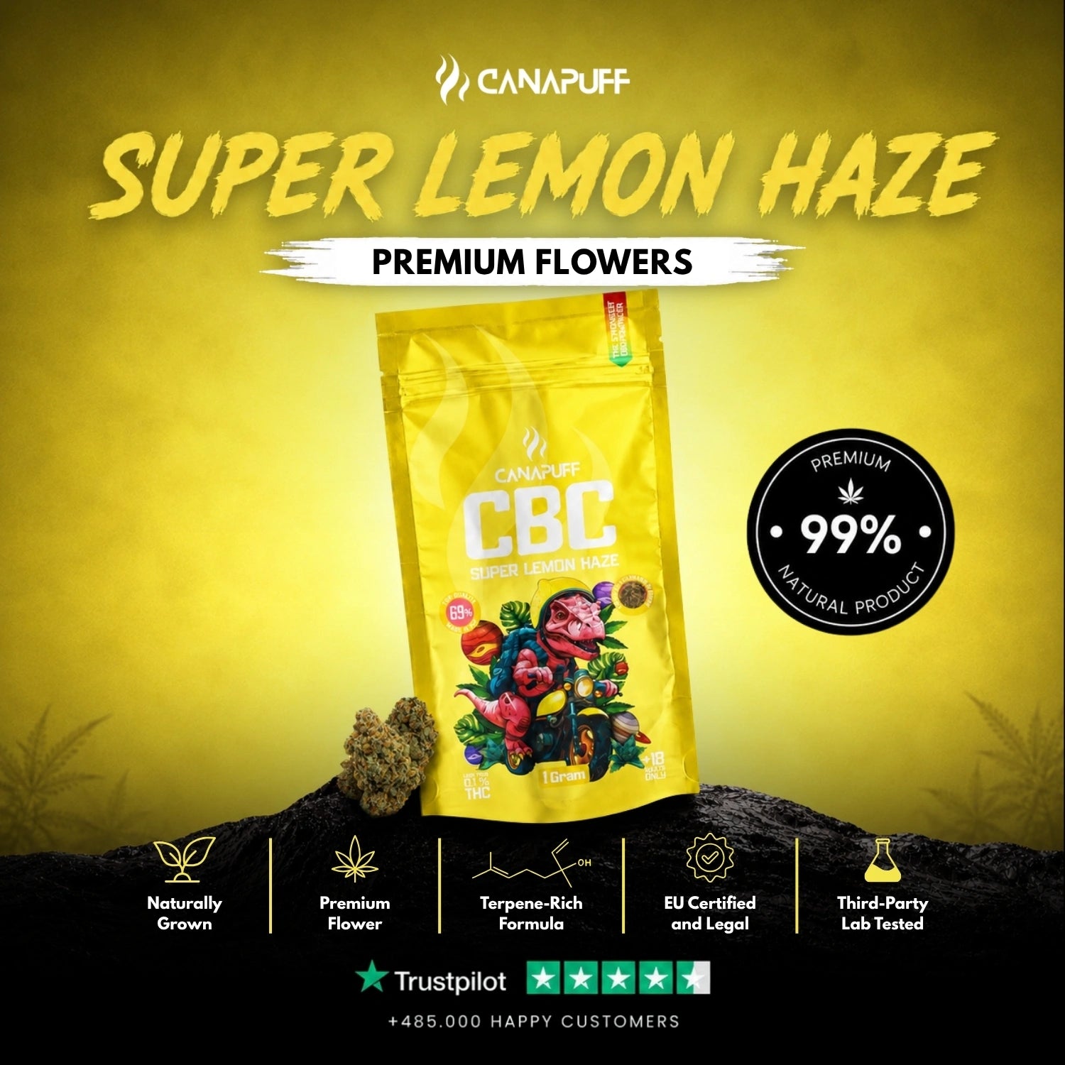 CBC Flowers Super Lemon Haze 69%
