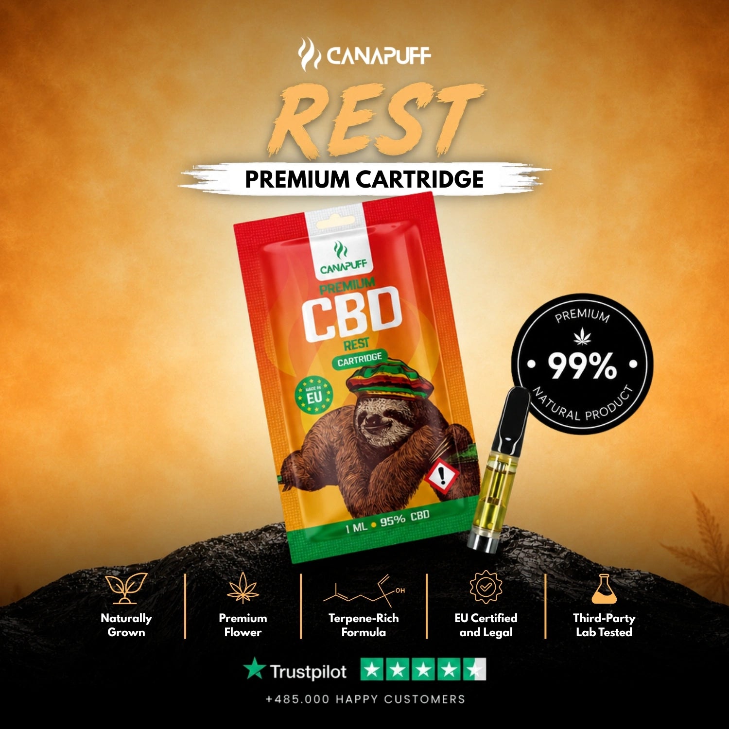 CBD Cartridge Rest 95%