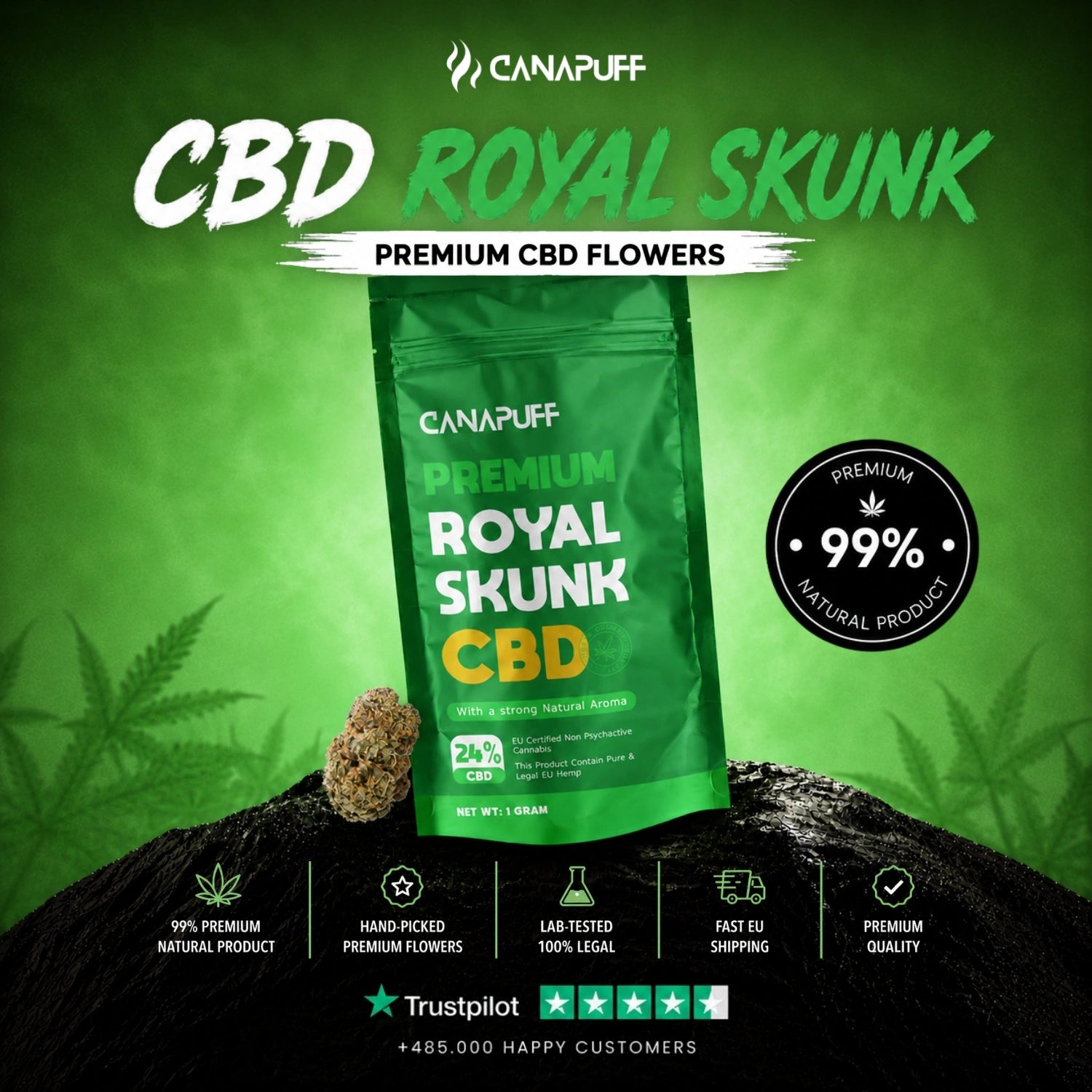 CBD Flowers Royal Skunk 24%