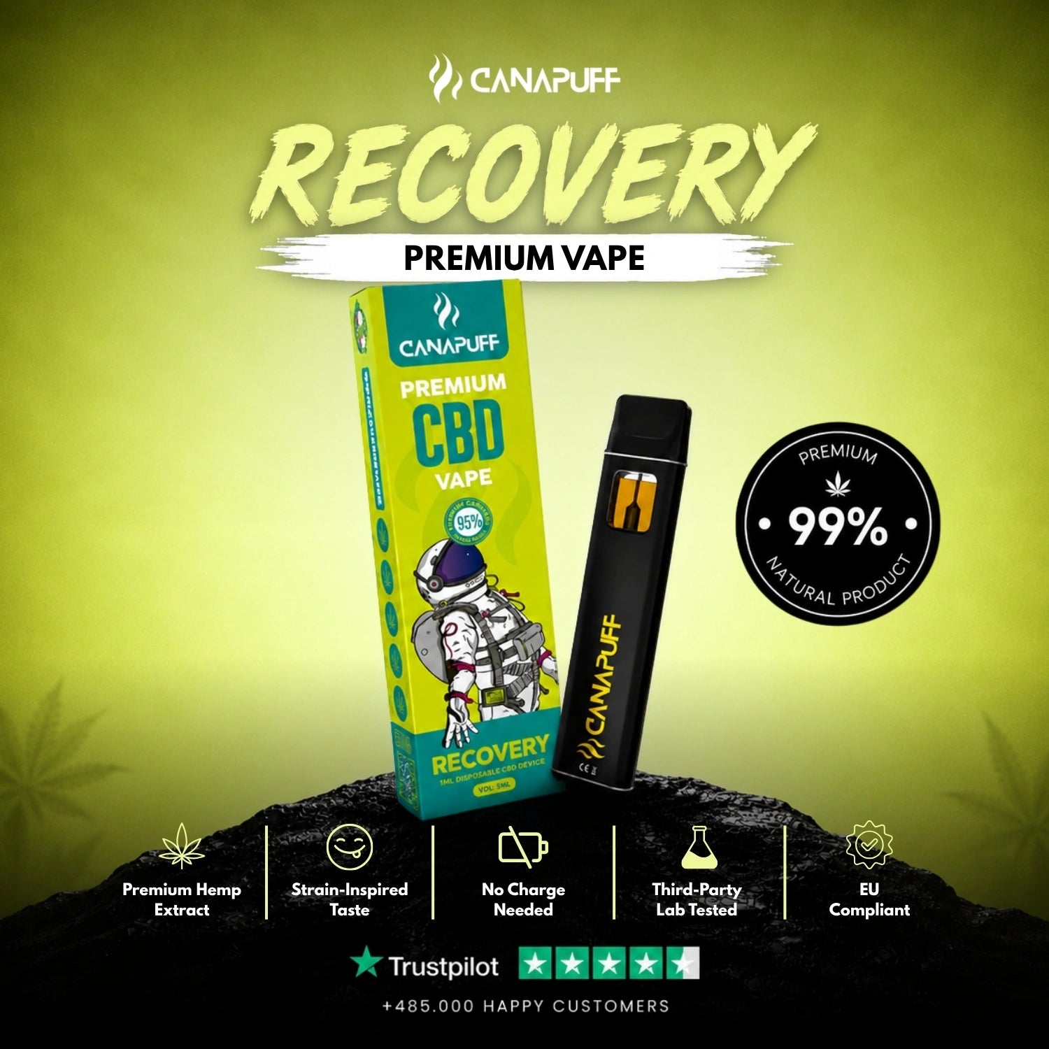 CBD Vape Recovery 95% 1ml