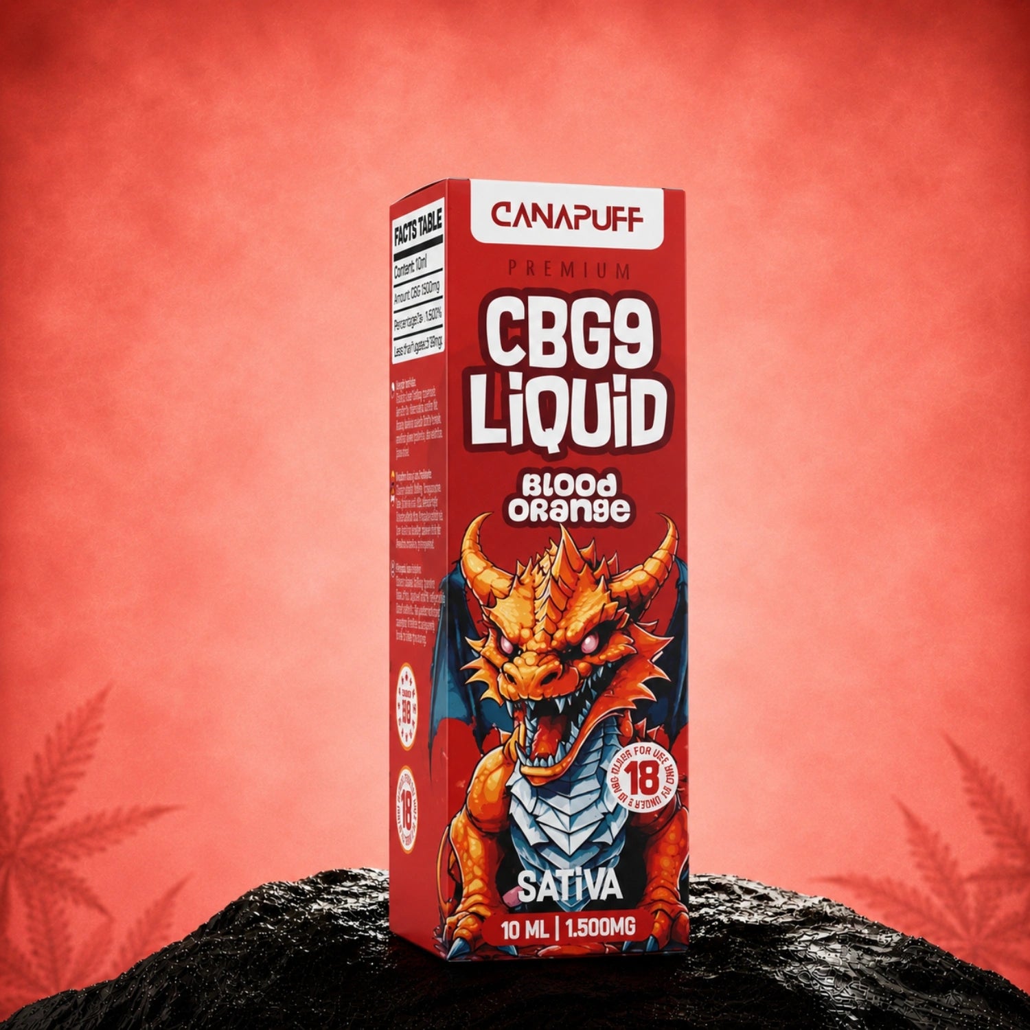 Canapuff CBG9 Liquid Blood Orange 1500mg 10ml bottle