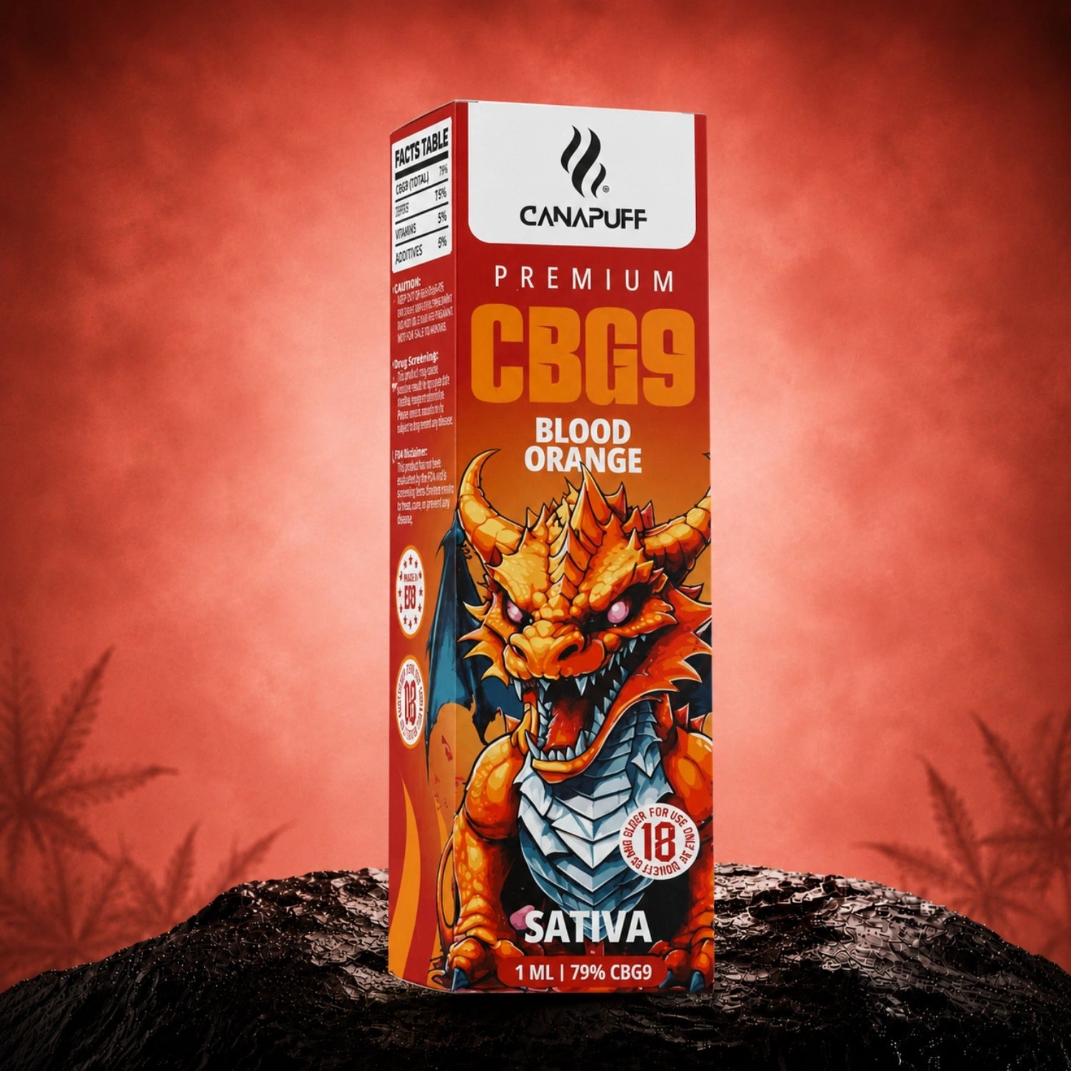 Canapuff CBG9 vape liquid Blood Orange 79% 1 ml Sativa